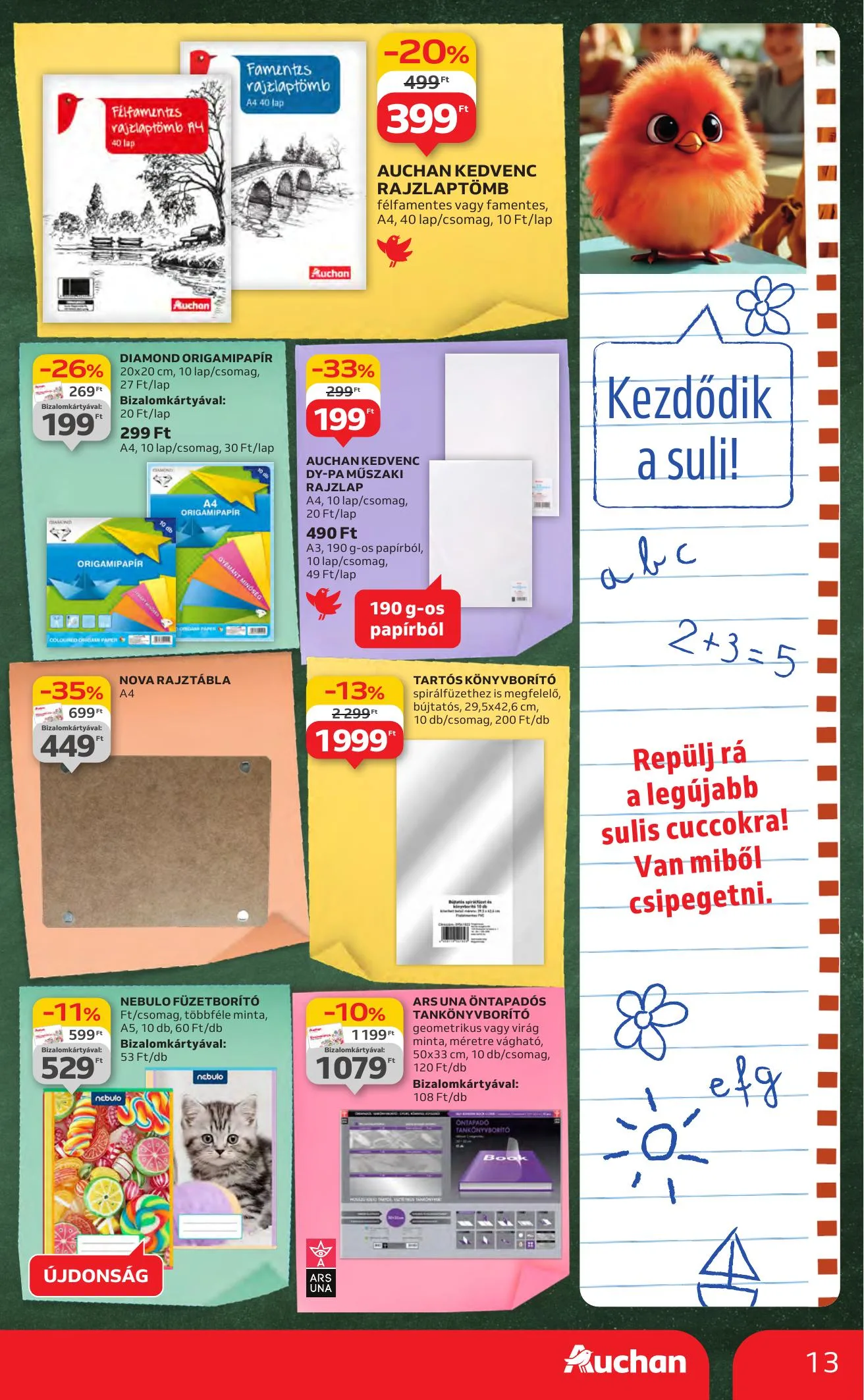 Auchan akciós újság Hipermarket iskolakezdés 07.24–08.06 – 13. oldal
