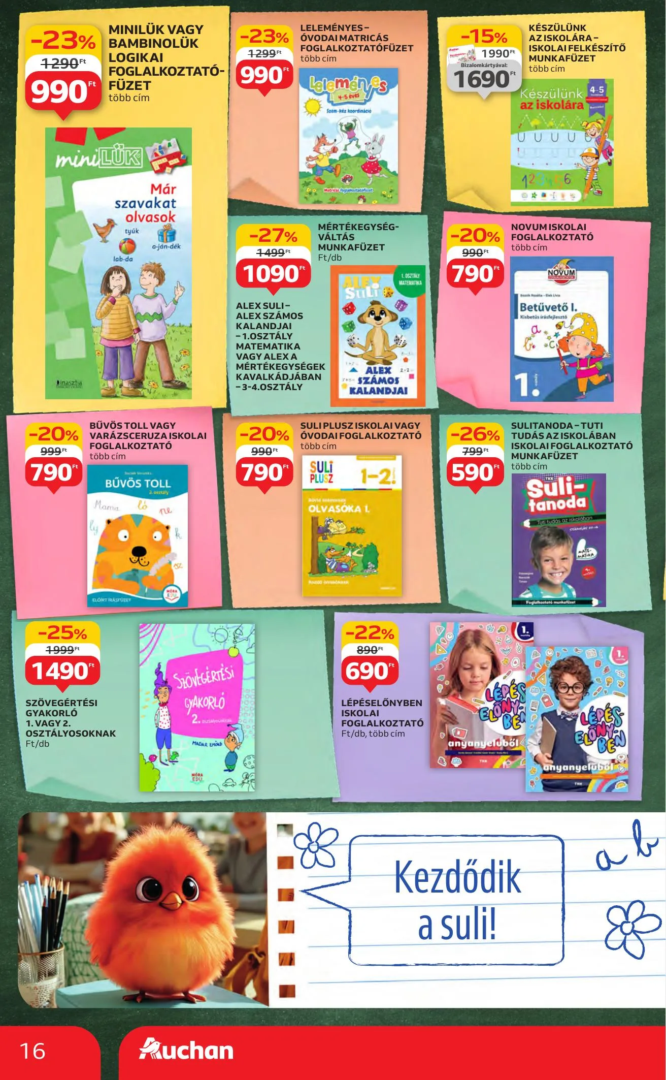 Auchan akciós újság Hipermarket iskolakezdés 07.24–08.06 – 16. oldal