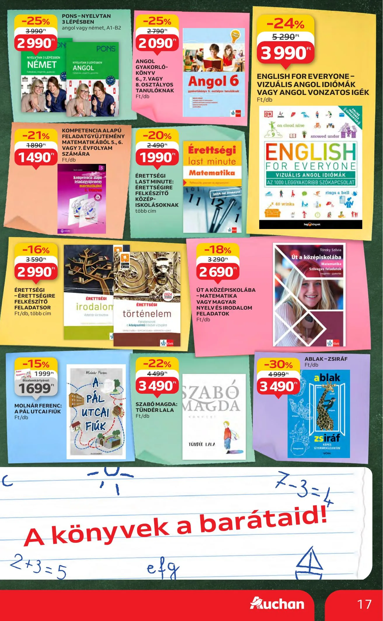Auchan akciós újság Hipermarket iskolakezdés 07.24–08.06 – 17. oldal