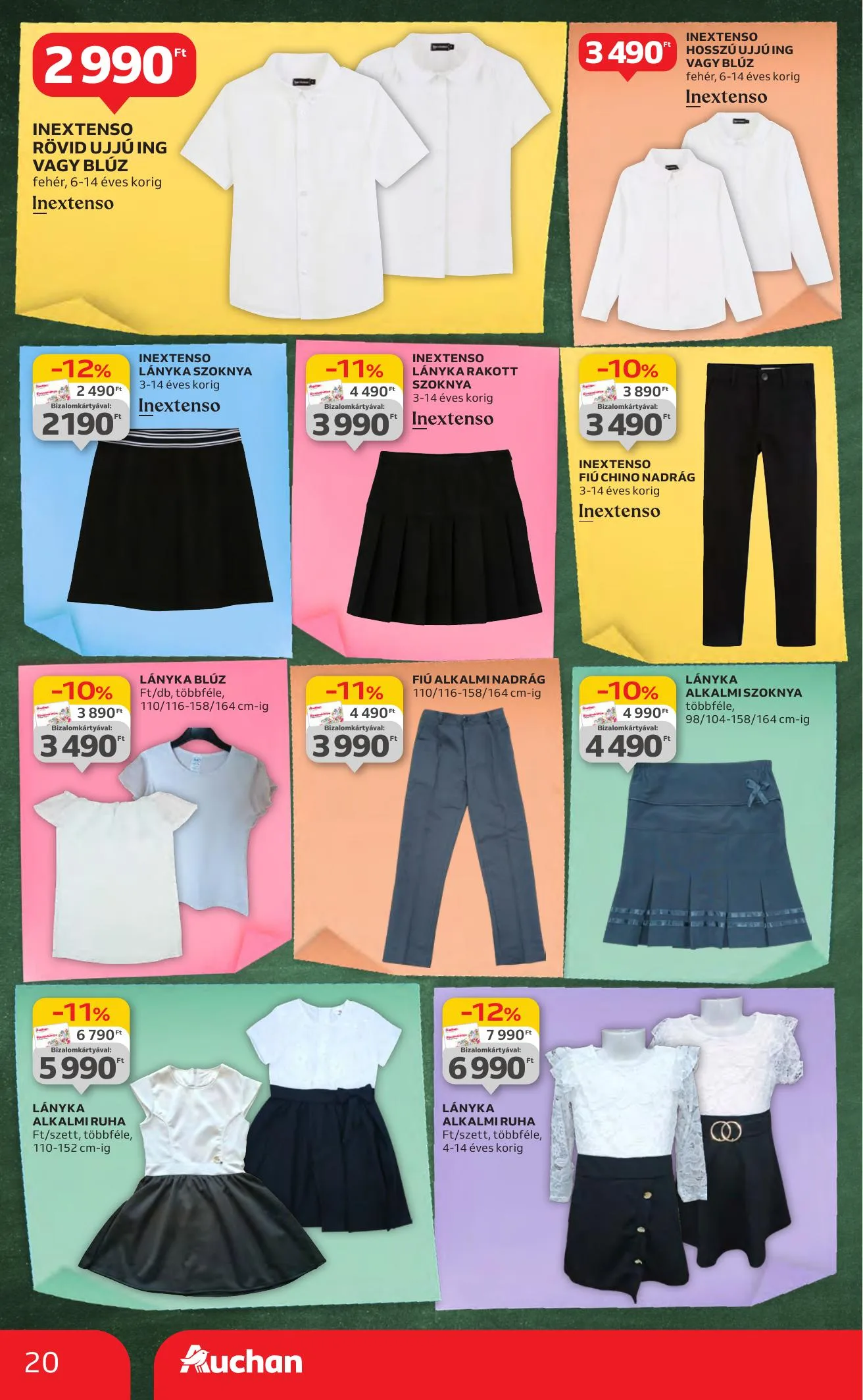 Auchan akciós újság Hipermarket iskolakezdés 07.24–08.06 – 20. oldal