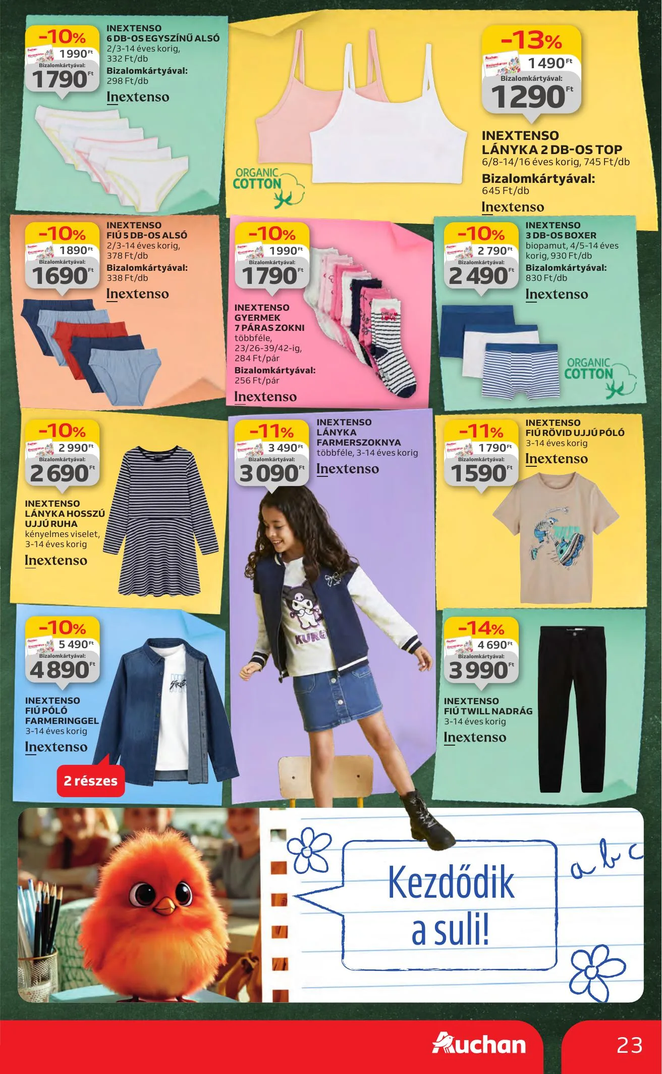 Auchan akciós újság Hipermarket iskolakezdés 07.24–08.06 – 23. oldal