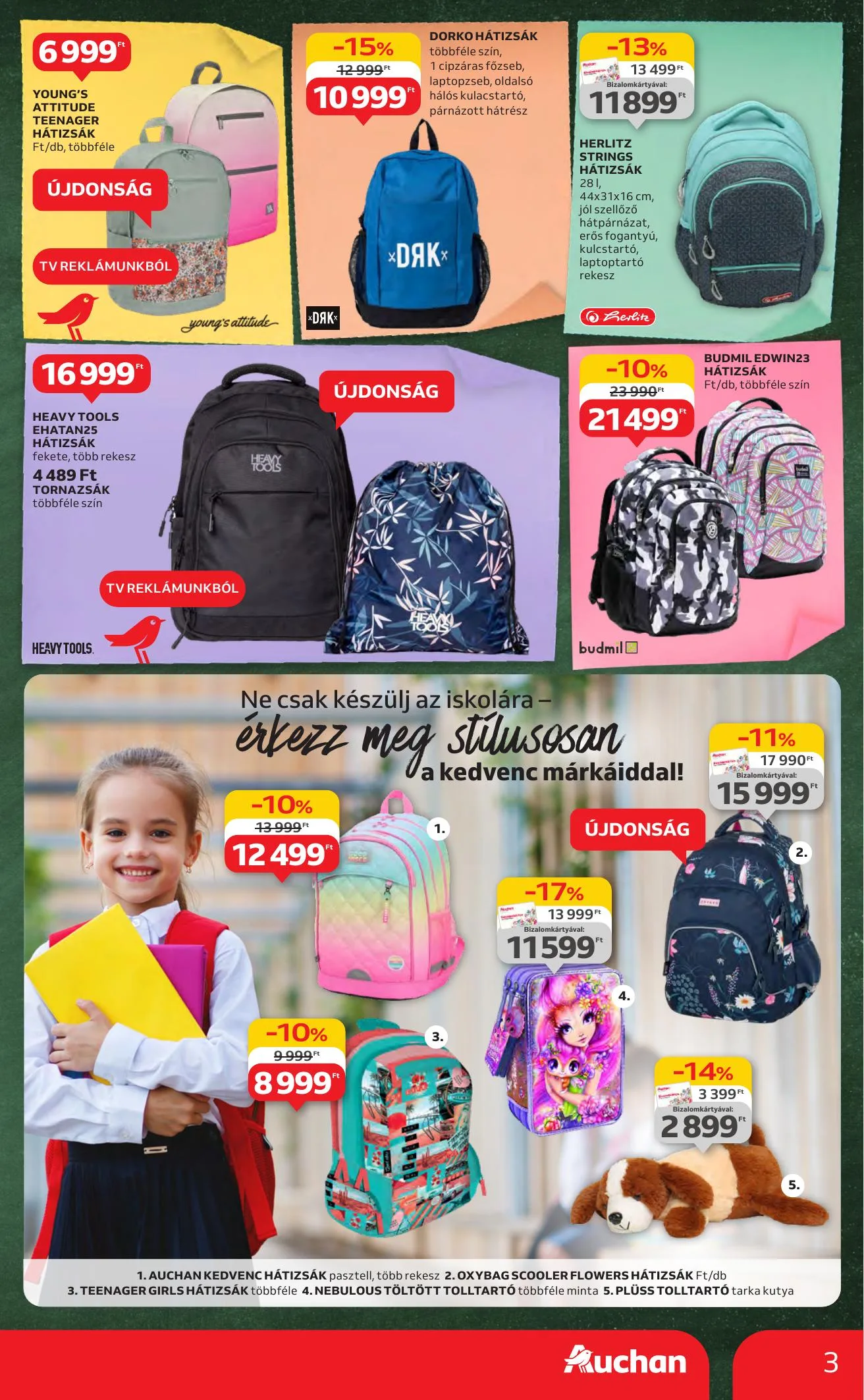 Auchan akciós újság Hipermarket iskolakezdés 07.24–08.06 – 3. oldal