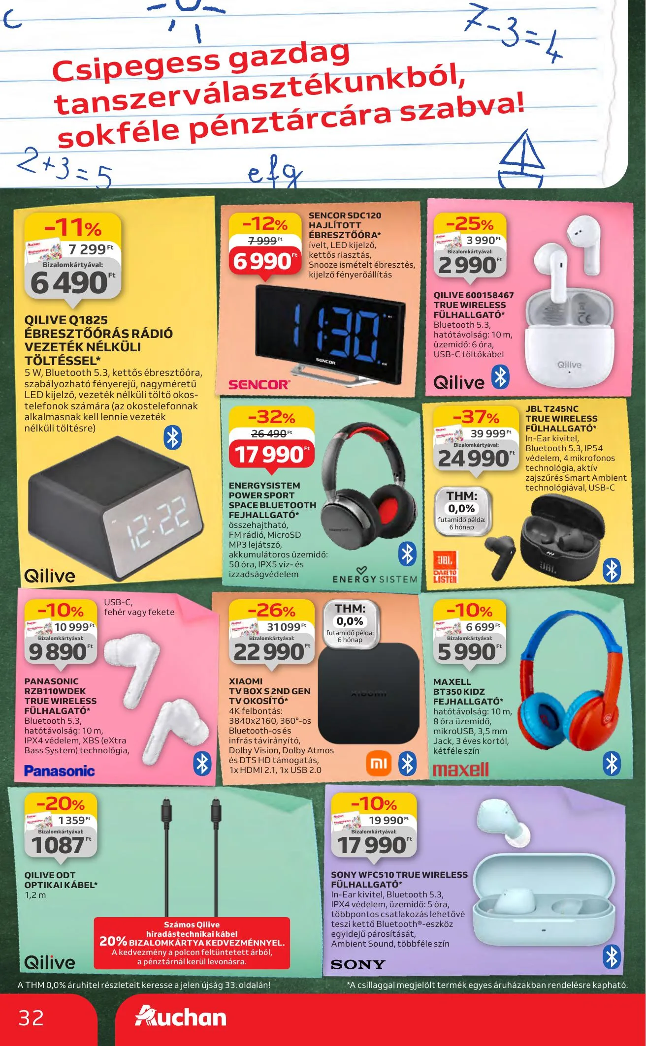 Auchan akciós újság Hipermarket iskolakezdés 07.24–08.06 – 32. oldal