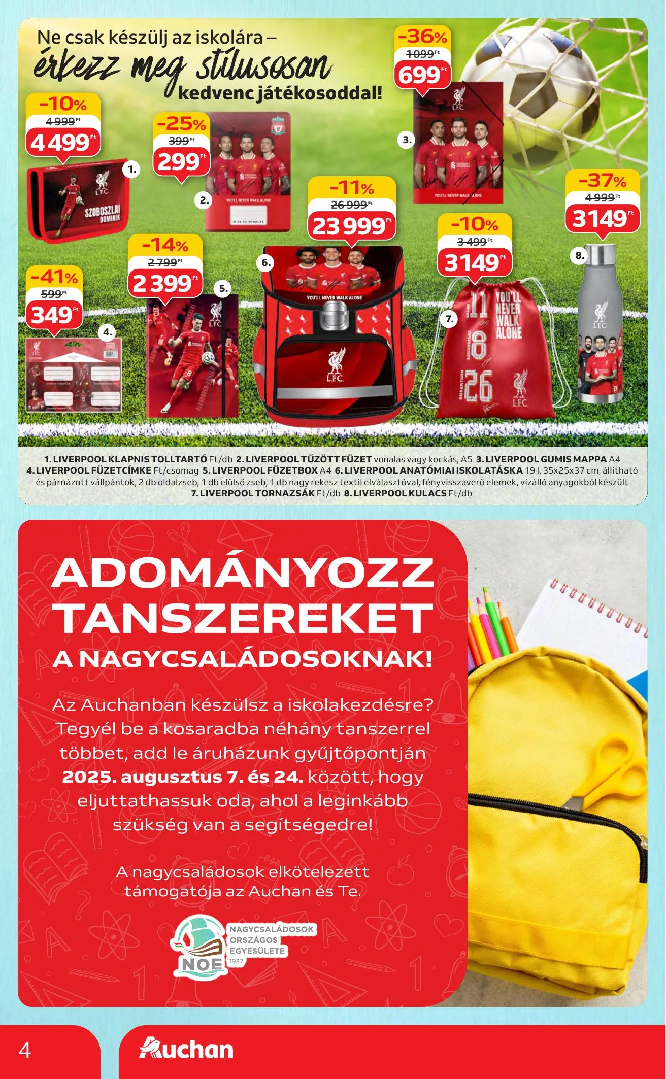 Auchan akciós újság Hipermarket iskolakezdés 07.24–08.06 – 4. oldal
