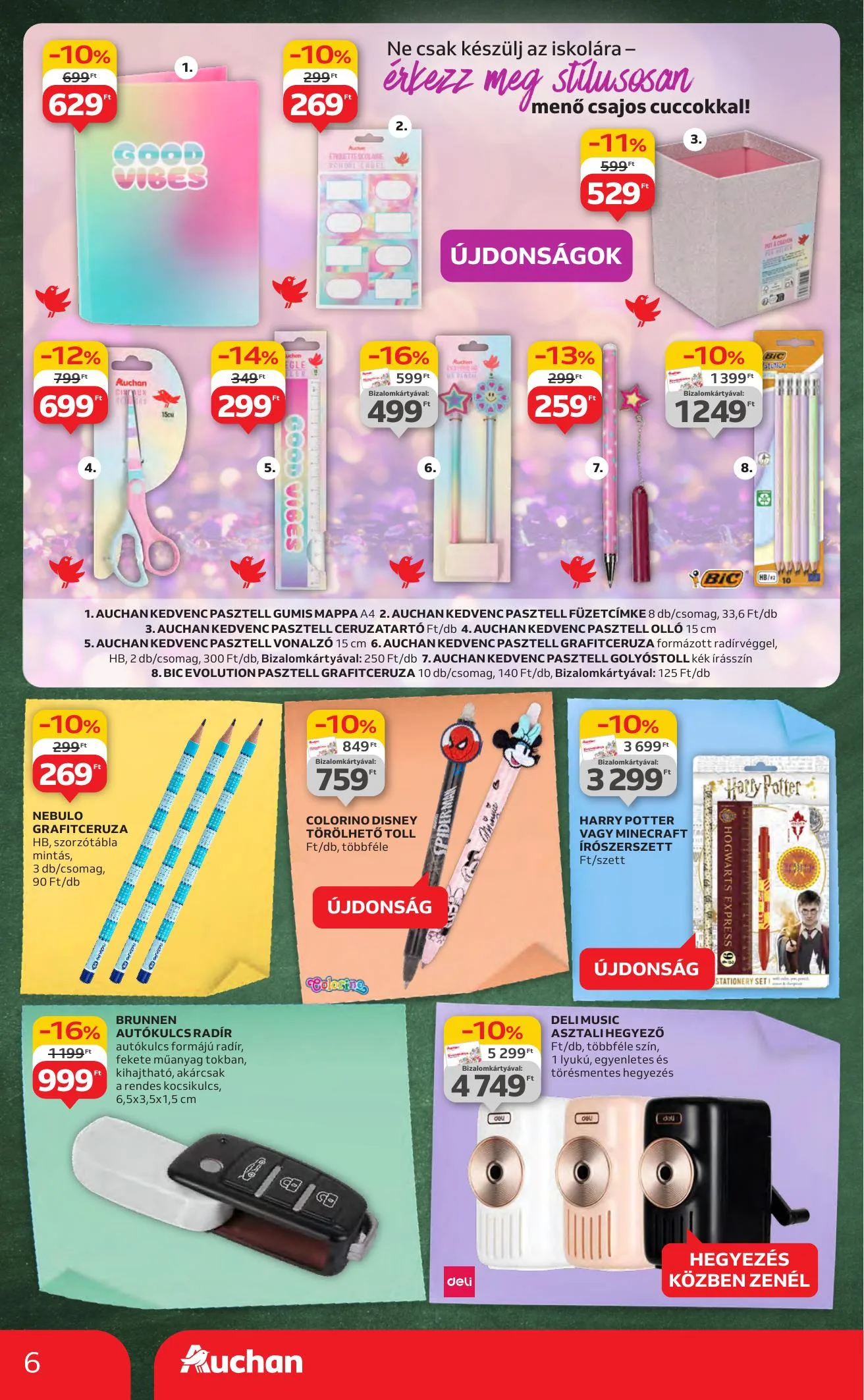 Auchan akciós újság Hipermarket iskolakezdés 07.24–08.06 – 6. oldal