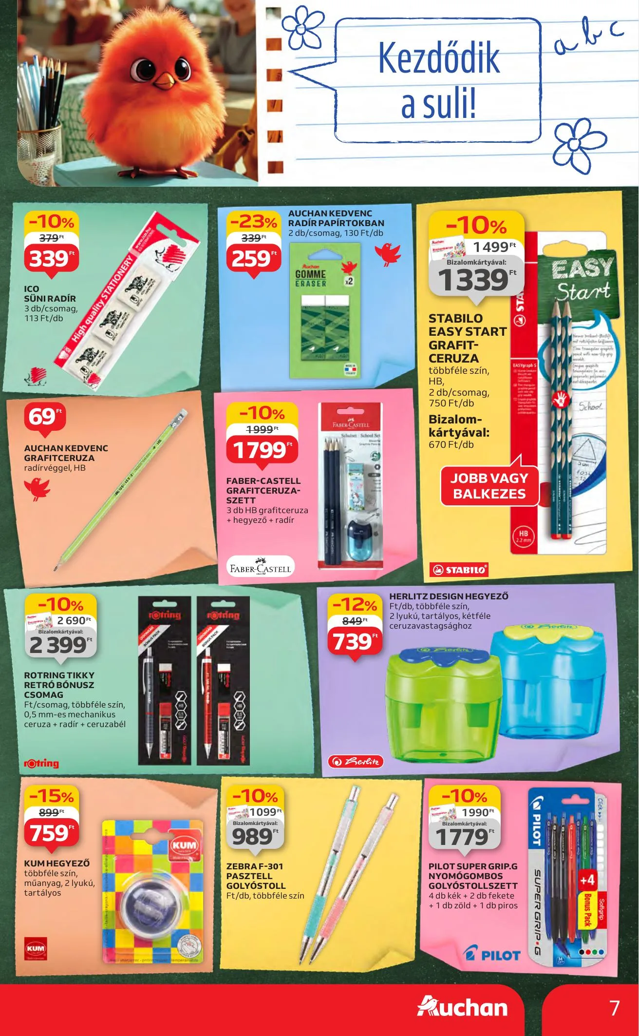 Auchan akciós újság Hipermarket iskolakezdés 07.24–08.06 – 7. oldal