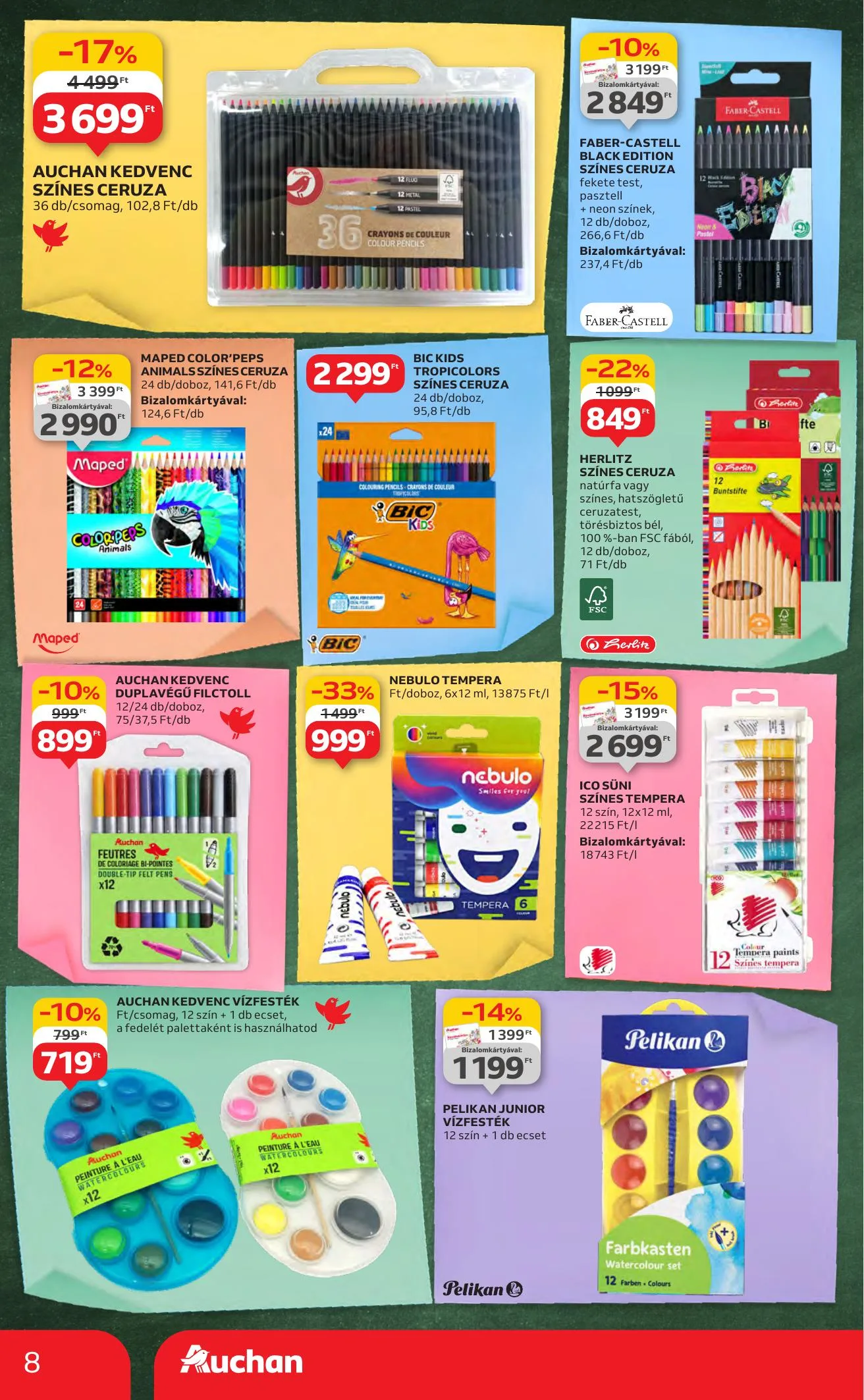 Auchan akciós újság Hipermarket iskolakezdés 07.24–08.06 – 8. oldal