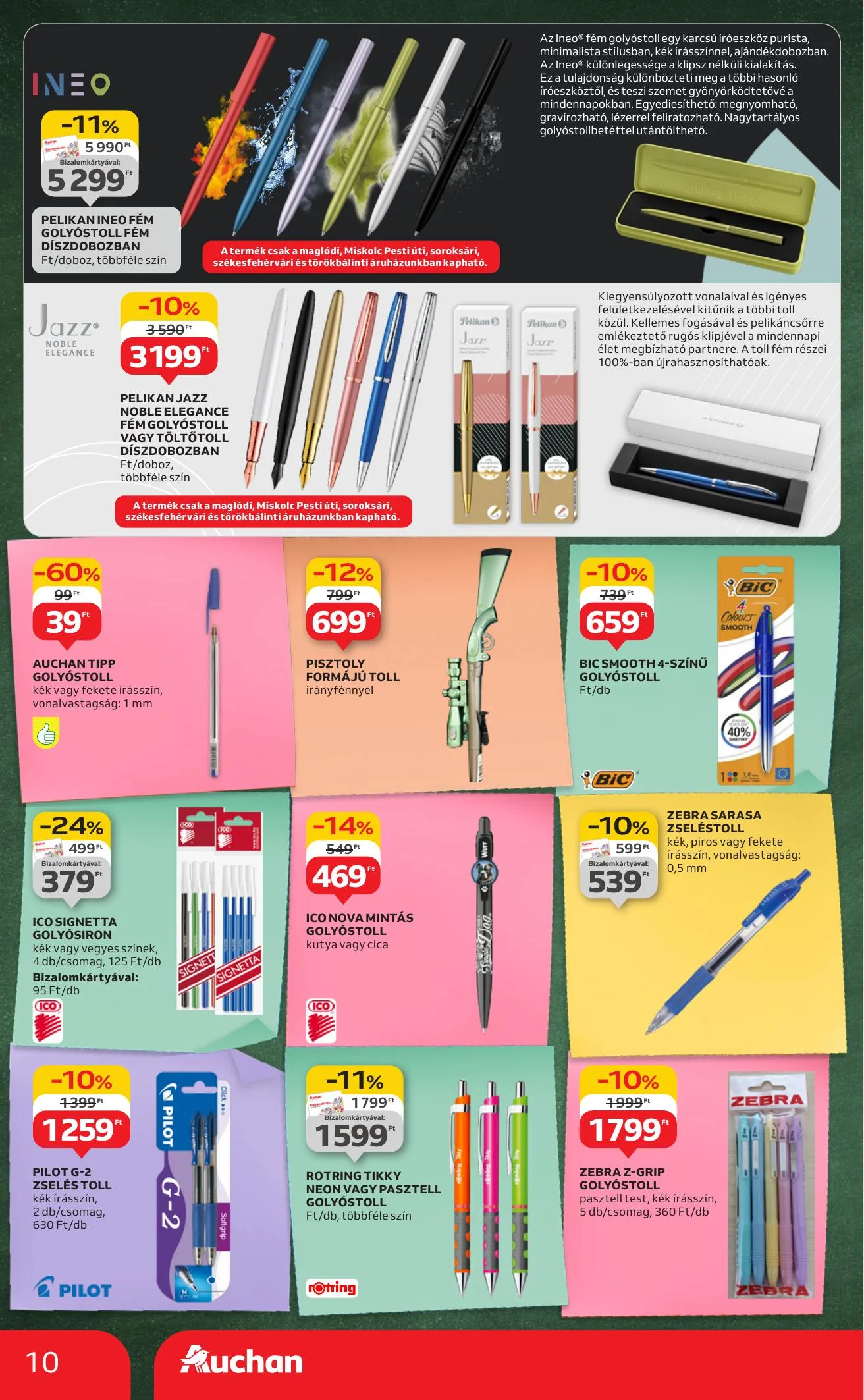 Auchan akciós újság Hipermarket iskolakezdés 08.07–08.19 – 10. oldal