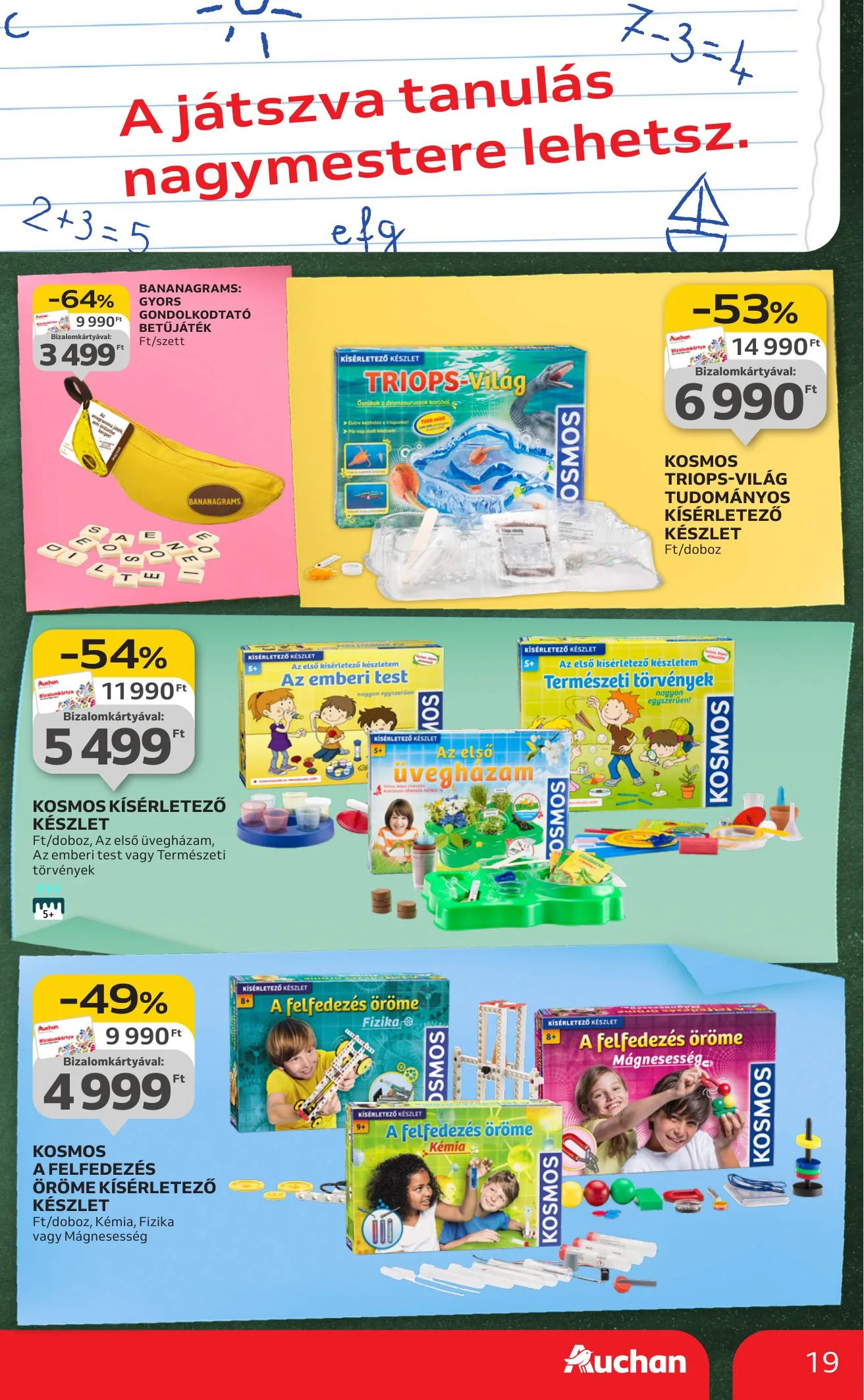 Auchan akciós újság Hipermarket iskolakezdés 08.07–08.19 – 19. oldal