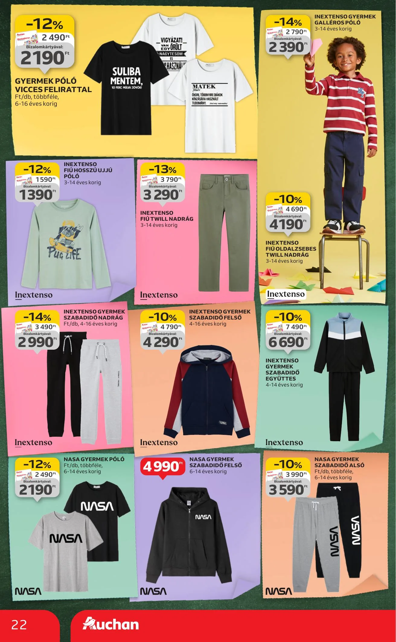 Auchan akciós újság Hipermarket iskolakezdés 08.07–08.19 – 22. oldal