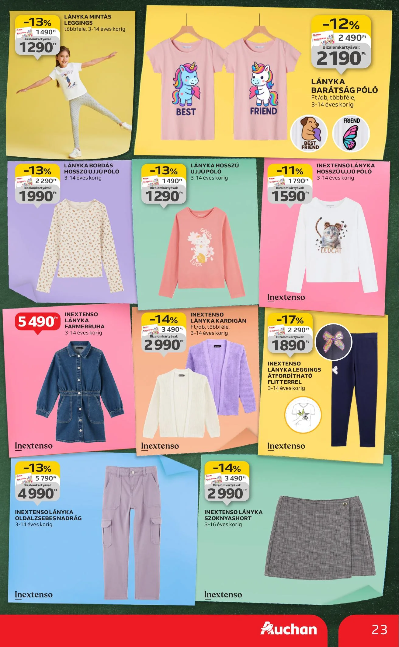 Auchan akciós újság Hipermarket iskolakezdés 08.07–08.19 – 23. oldal