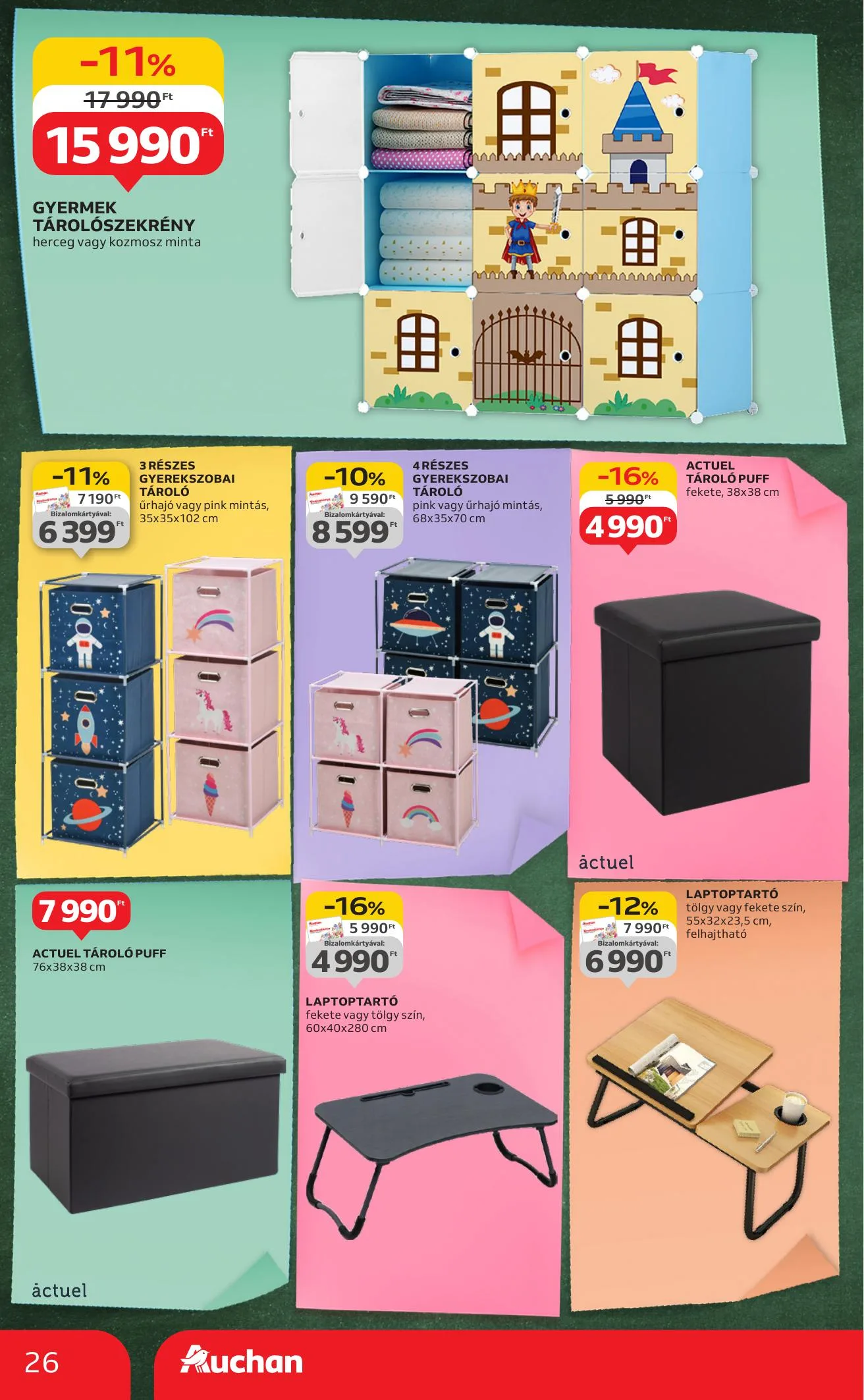 Auchan akciós újság Hipermarket iskolakezdés 08.07–08.19 – 26. oldal