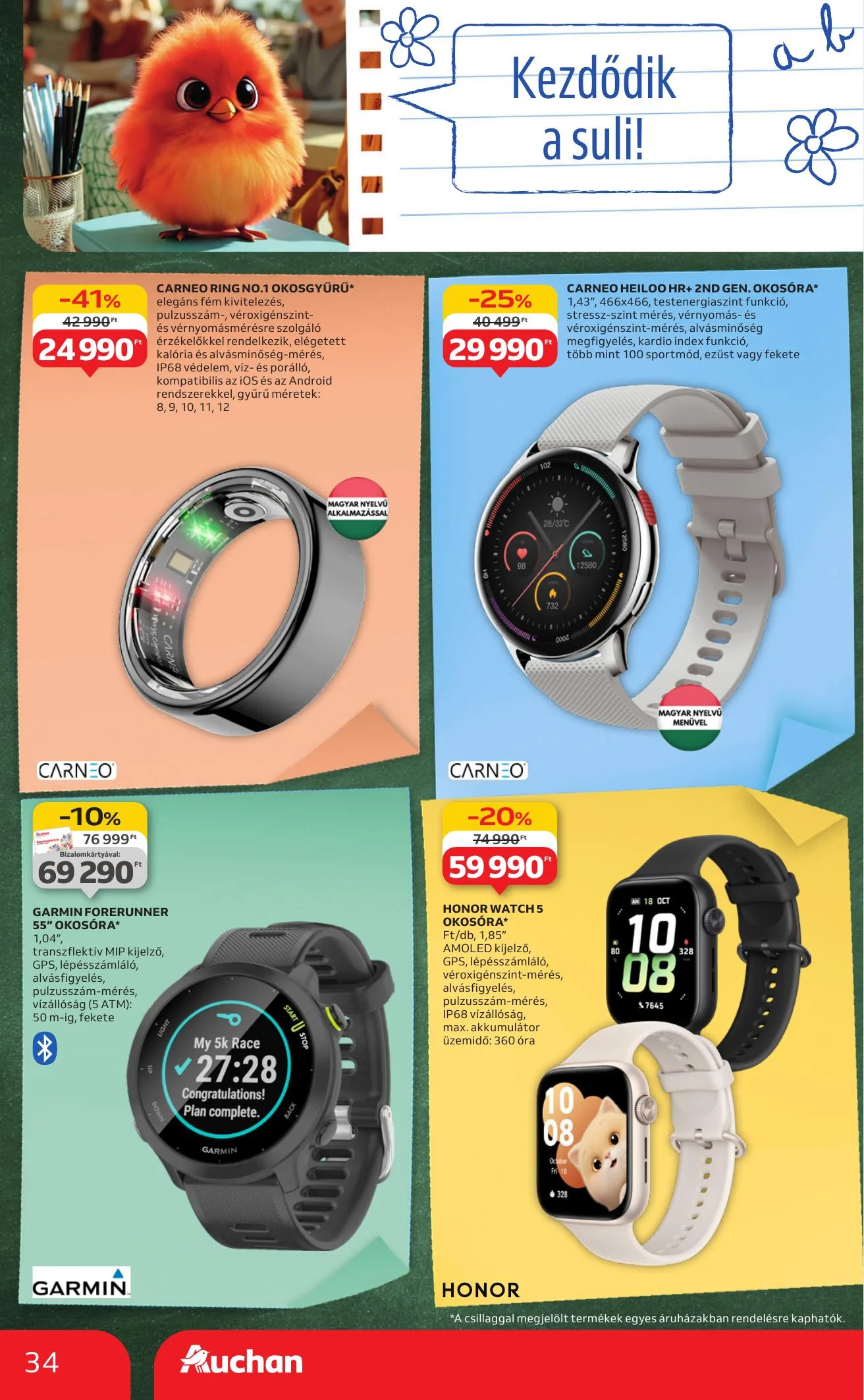 Auchan akciós újság Hipermarket iskolakezdés 08.07–08.19 – 34. oldal