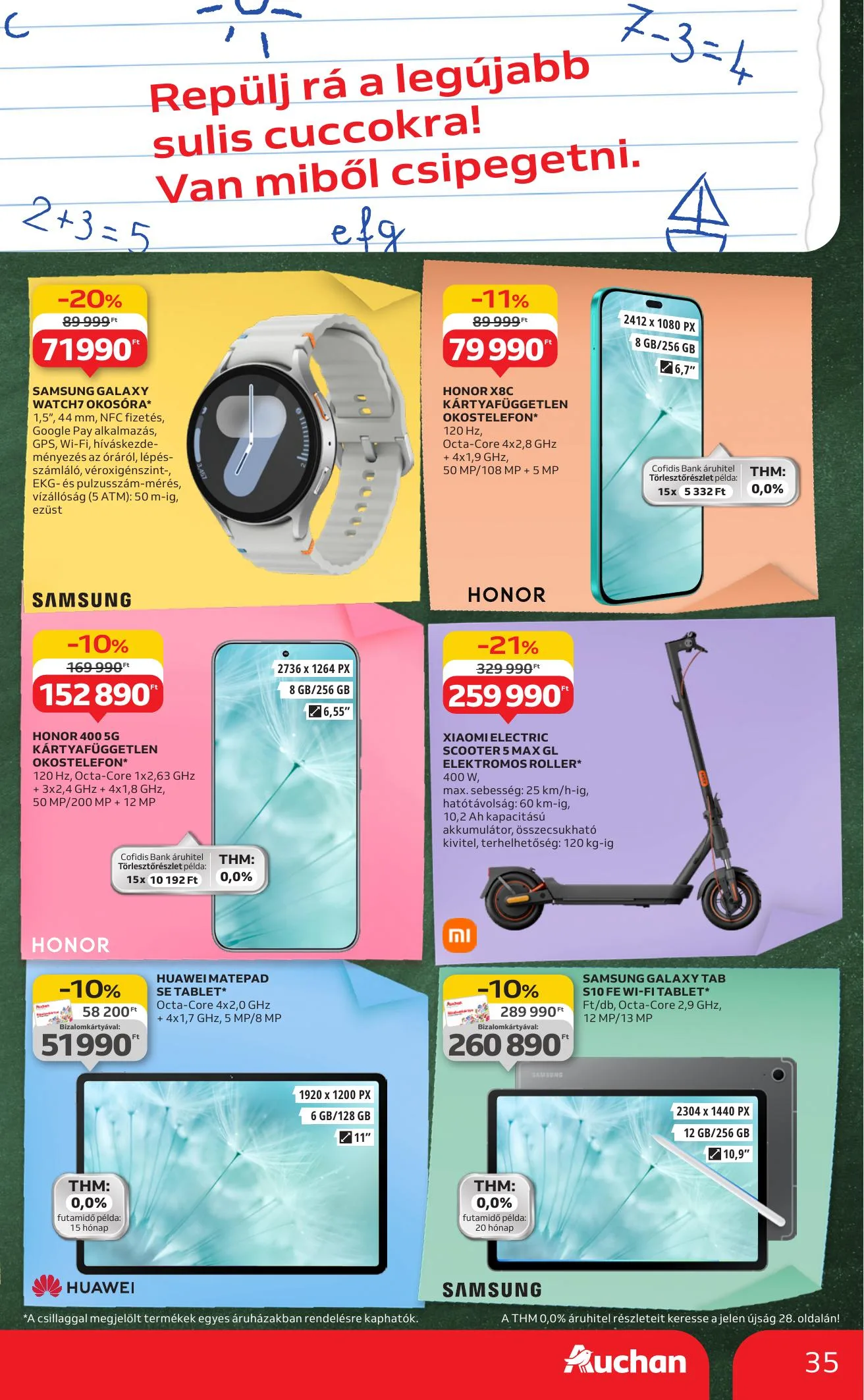 Auchan akciós újság Hipermarket iskolakezdés 08.07–08.19 – 35. oldal