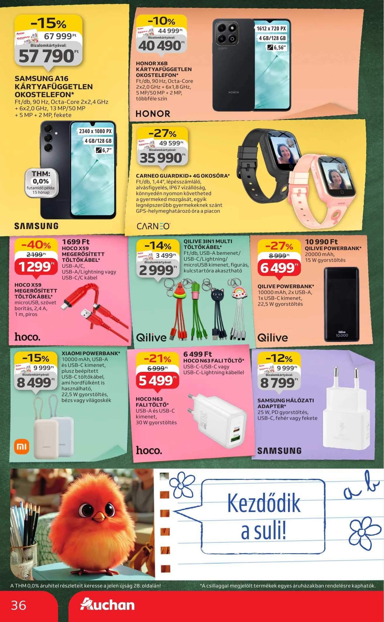 Auchan akciós újság Hipermarket iskolakezdés 08.07–08.19 – 36. oldal