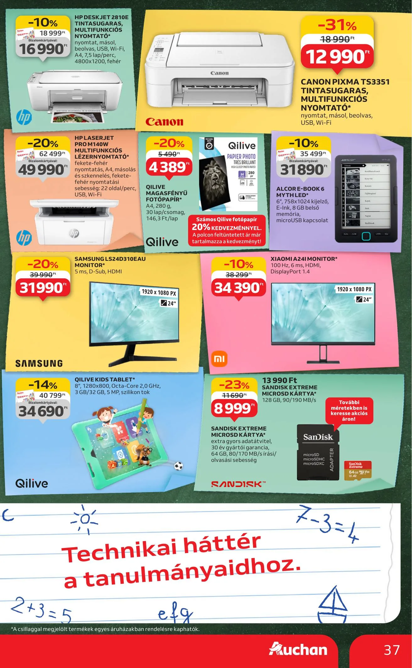 Auchan akciós újság Hipermarket iskolakezdés 08.07–08.19 – 37. oldal