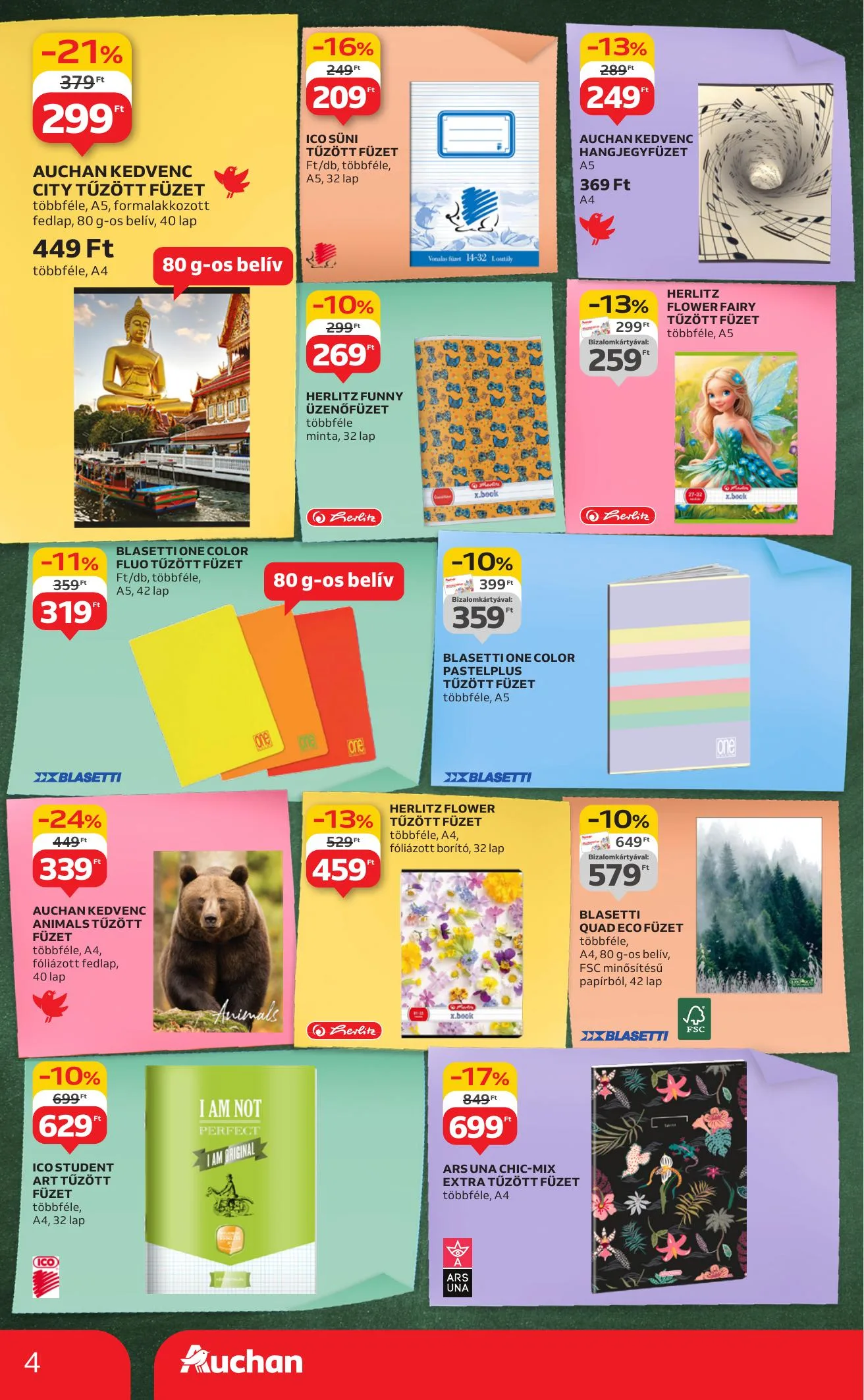 Auchan akciós újság Hipermarket iskolakezdés 08.07–08.19 – 4. oldal