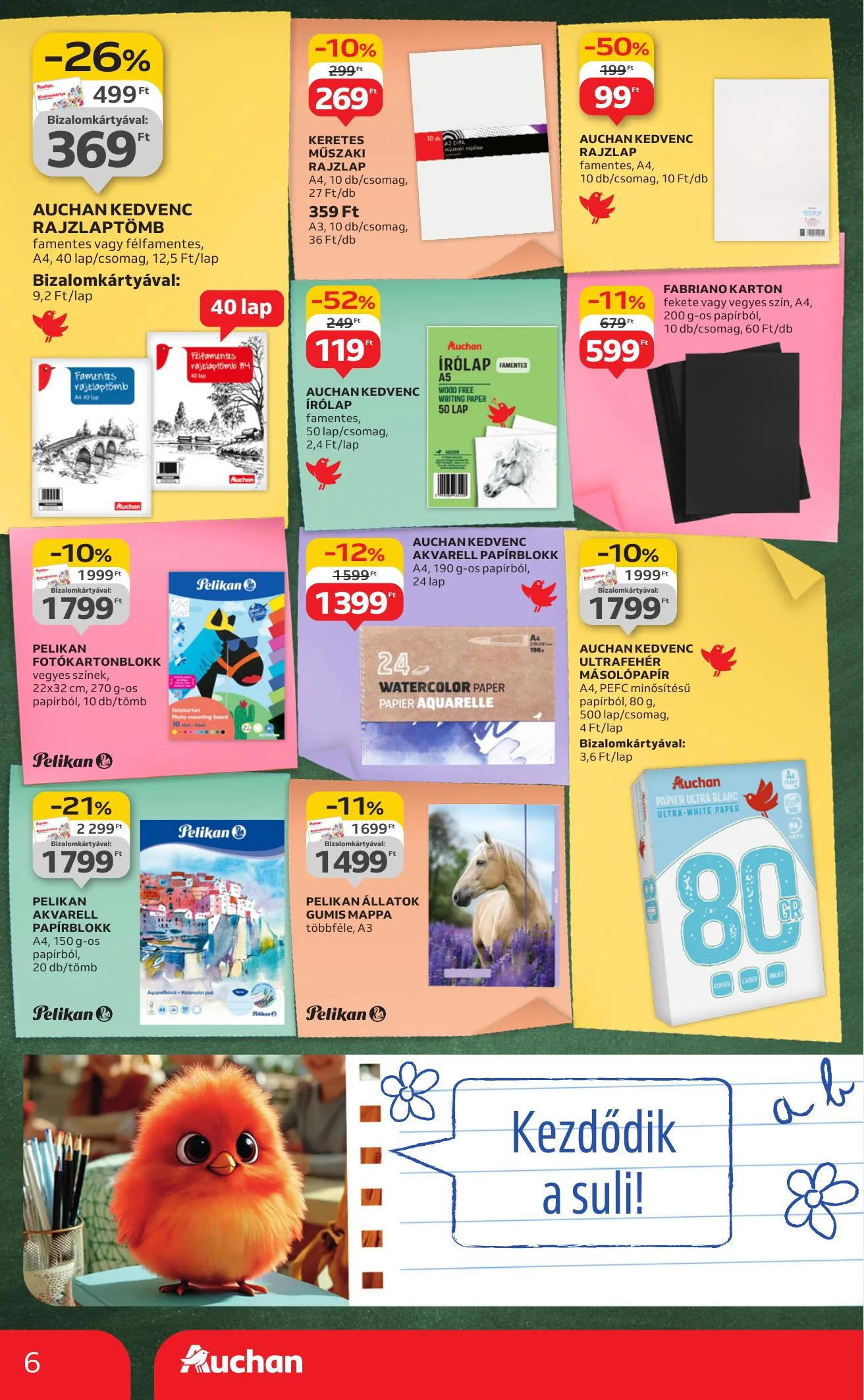 Auchan akciós újság Hipermarket iskolakezdés 08.07–08.19 – 6. oldal