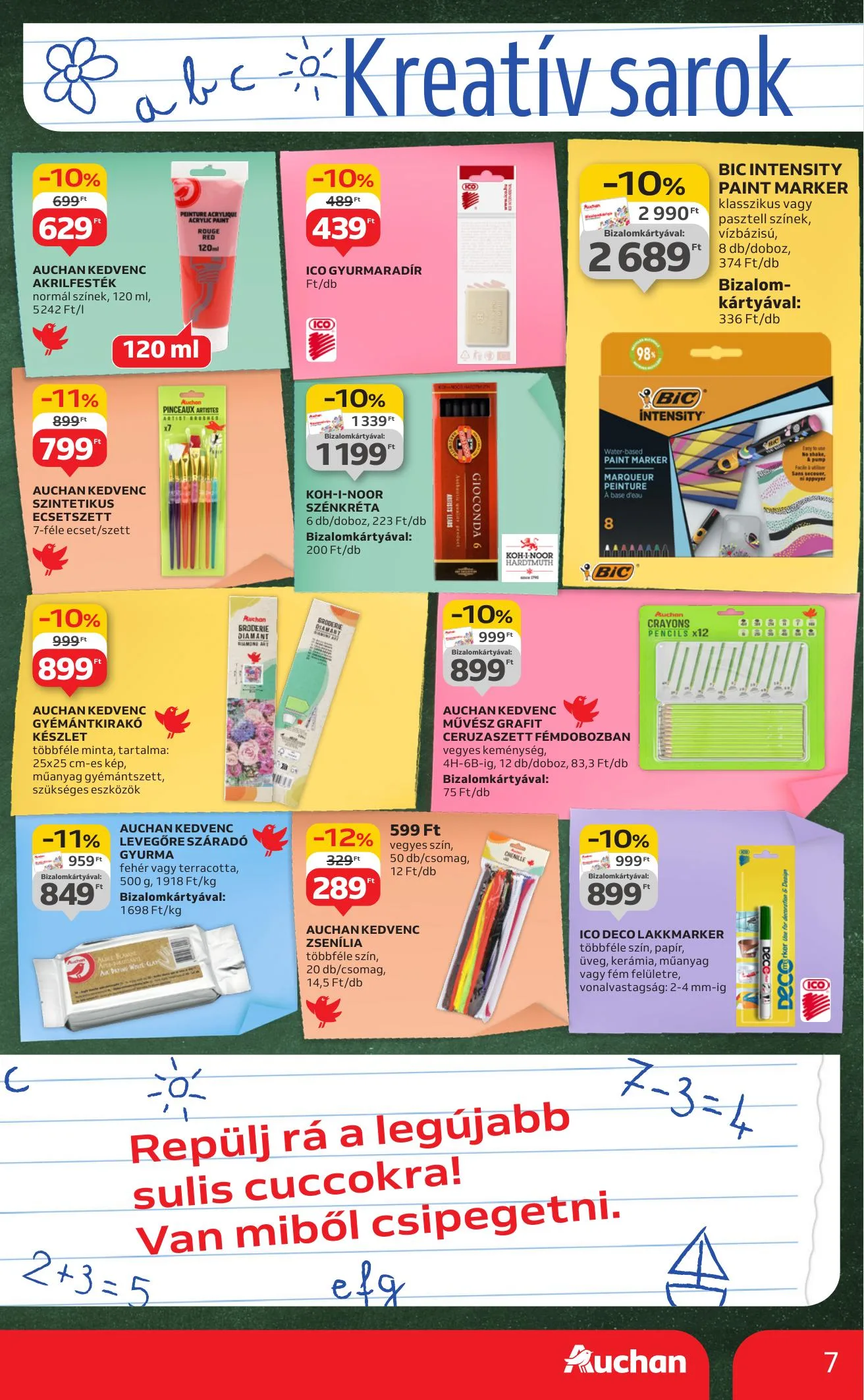 Auchan akciós újság Hipermarket iskolakezdés 08.07–08.19 – 7. oldal