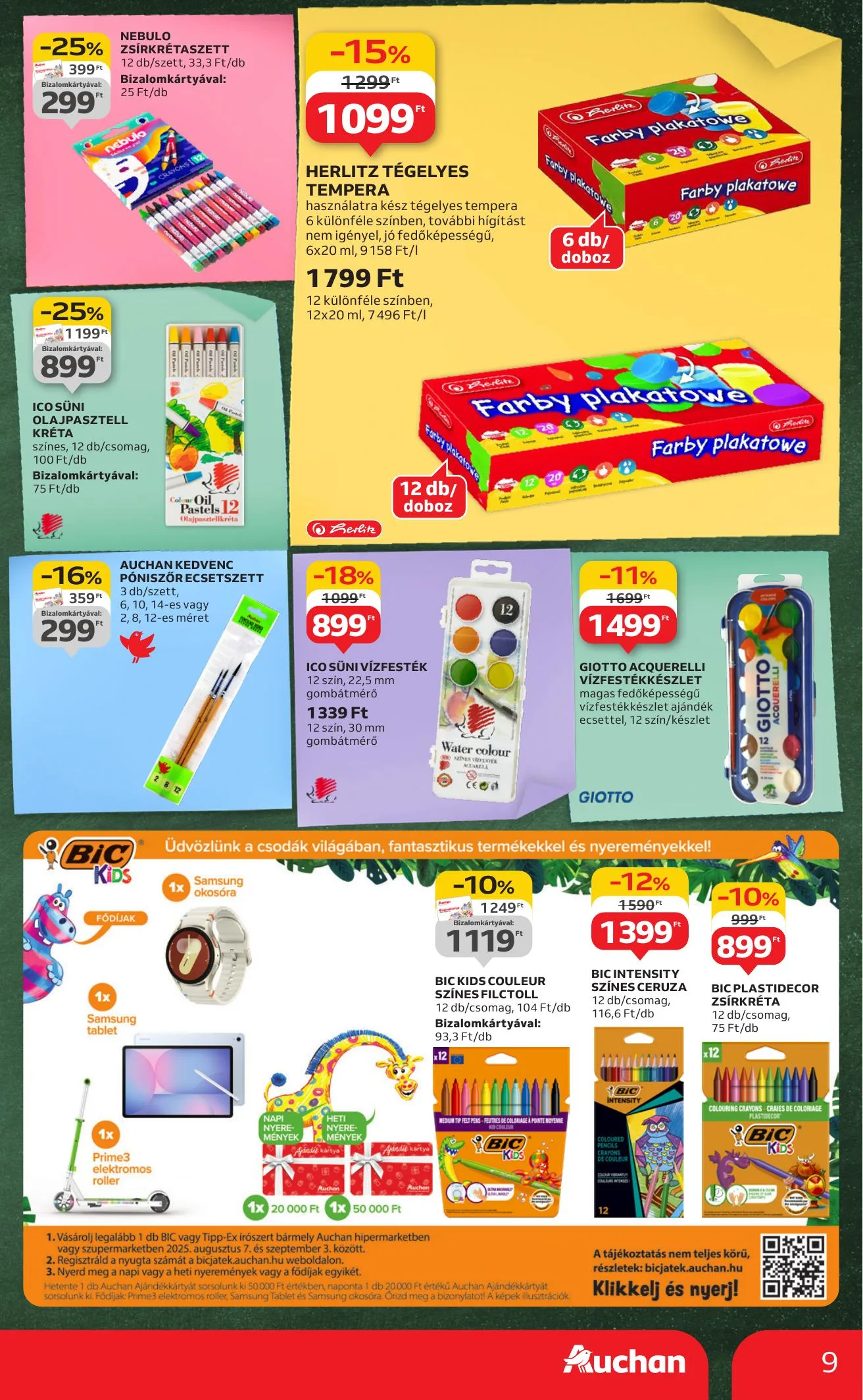 Auchan akciós újság Hipermarket iskolakezdés 08.07–08.19 – 9. oldal