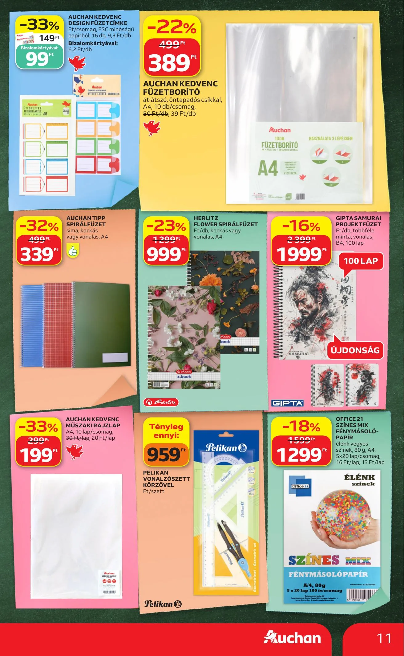 Auchan akciós újság Hipermarket iskolakezdés 07.23–07.29 – 11. oldal