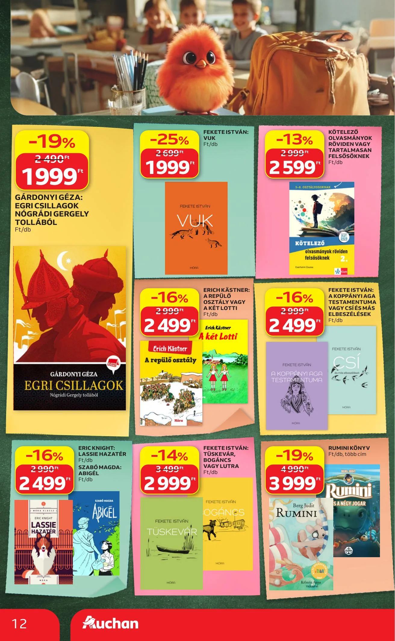 Auchan akciós újság Hipermarket iskolakezdés 07.23–07.29 – 12. oldal
