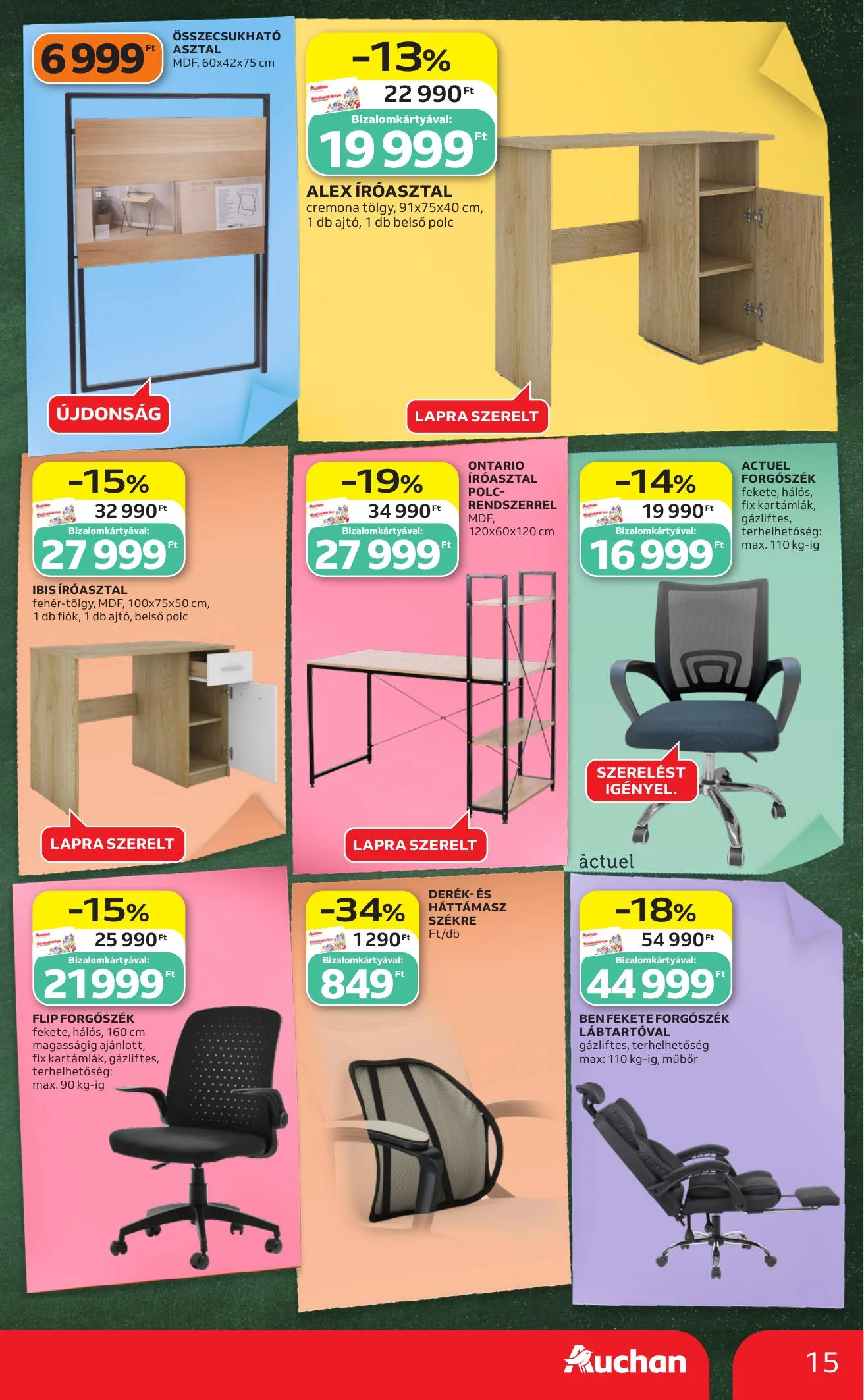 Auchan akciós újság Hipermarket iskolakezdés 07.23–07.29 – 15. oldal