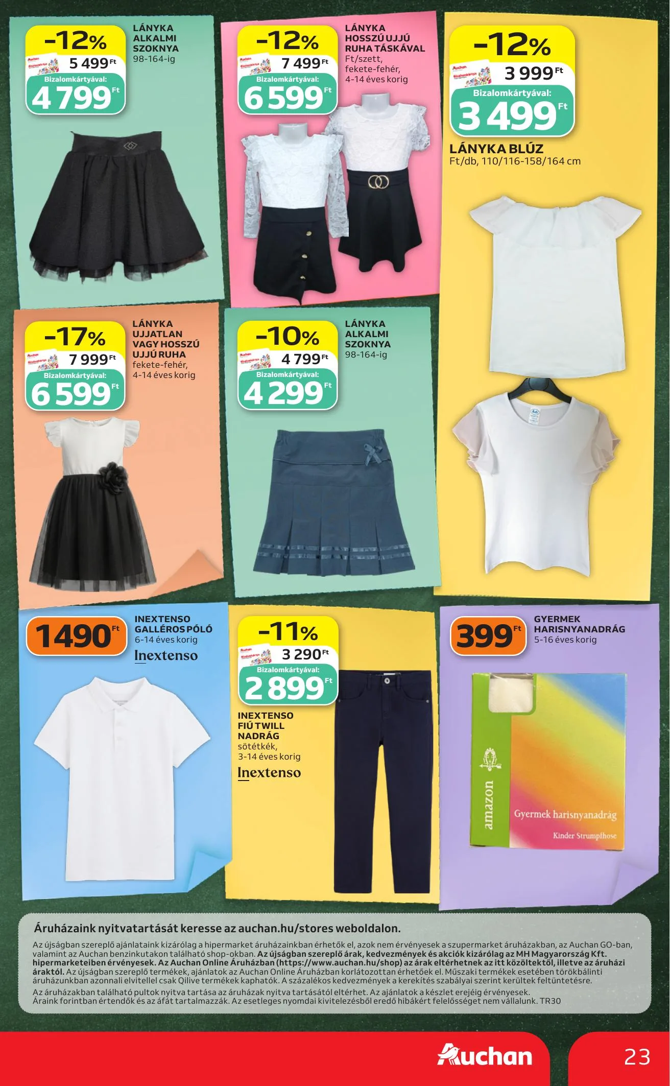 Auchan akciós újság Hipermarket iskolakezdés 07.23–07.29 – 23. oldal