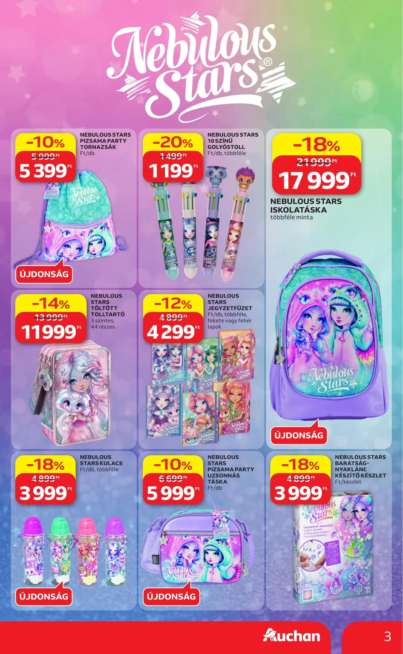 Auchan akciós újság Hipermarket iskolakezdés 07.23–07.29 – 3. oldal