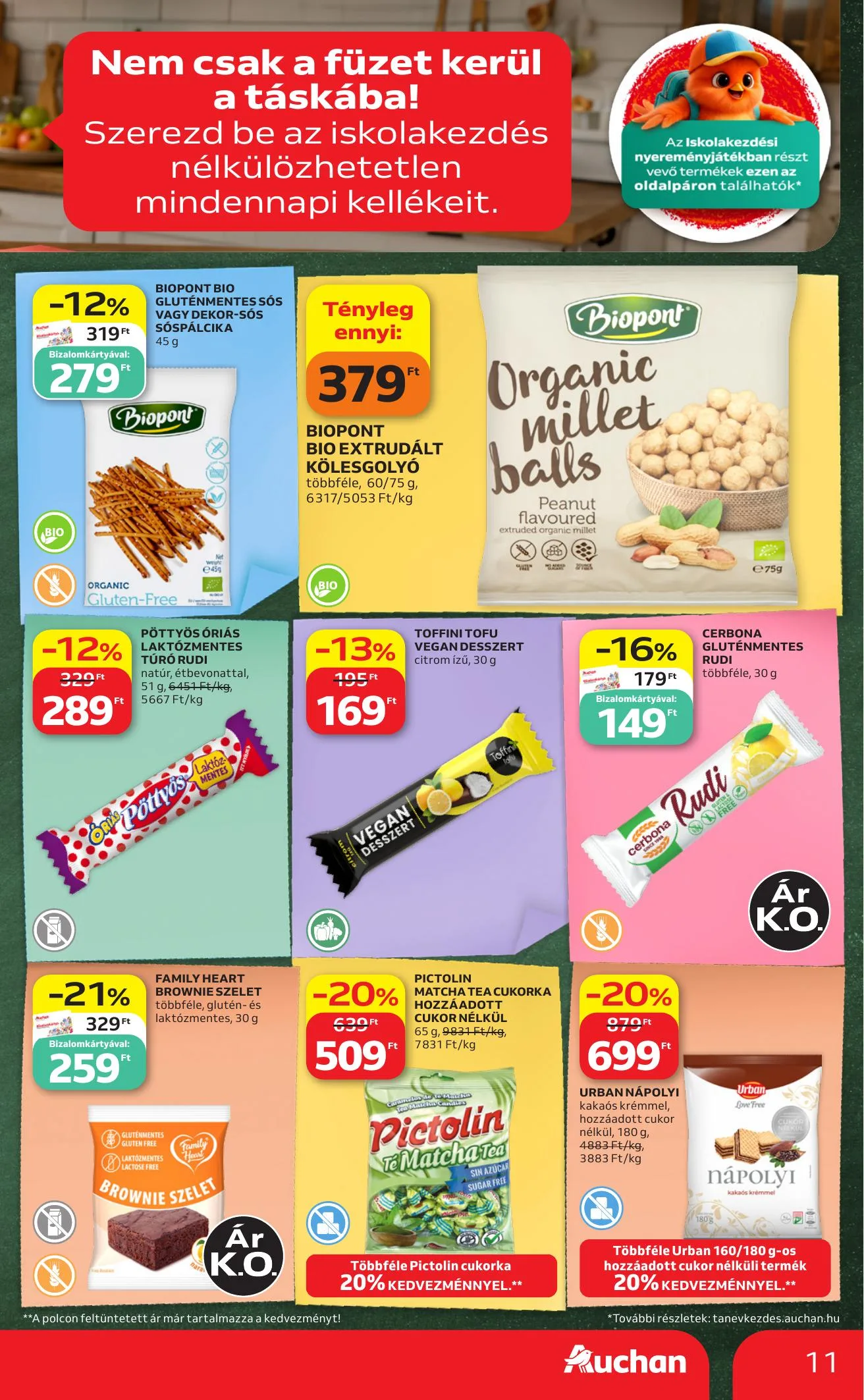 Auchan akciós újság Hipermarket iskolakezdés 08.27–09.02 – 11. oldal