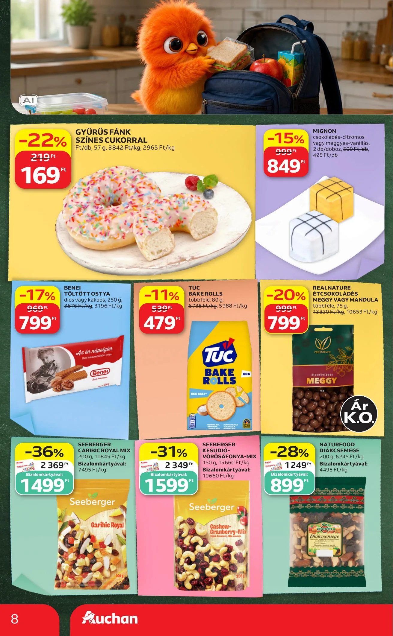 Auchan akciós újság Hipermarket iskolakezdés 08.27–09.02 – 8. oldal
