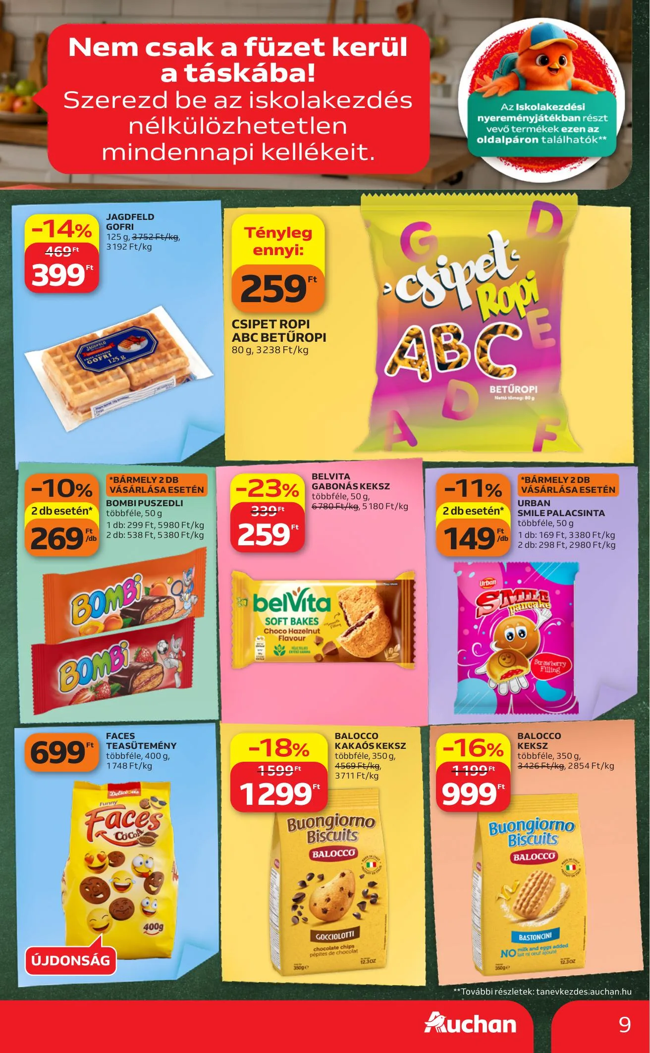 Auchan akciós újság Hipermarket iskolakezdés 08.27–09.02 – 9. oldal