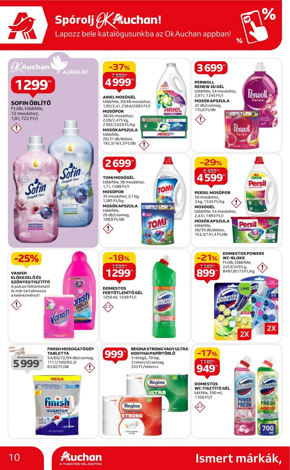 Auchan akciós újság Hipermarket ismert marka 02.22–03.06 – 10. oldal
