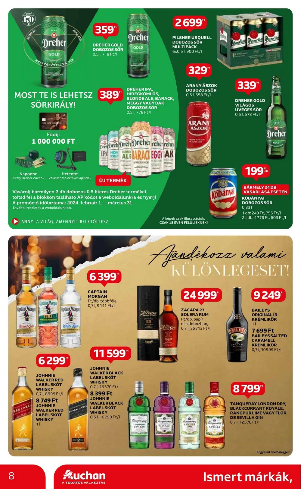 Auchan akciós újság Hipermarket ismert marka 02.22–03.06 – 8. oldal