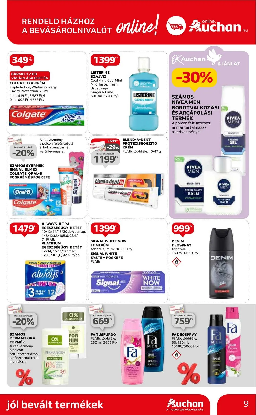 Auchan akciós újság Hipermarket ismert marka 02.22–03.06 – 9. oldal
