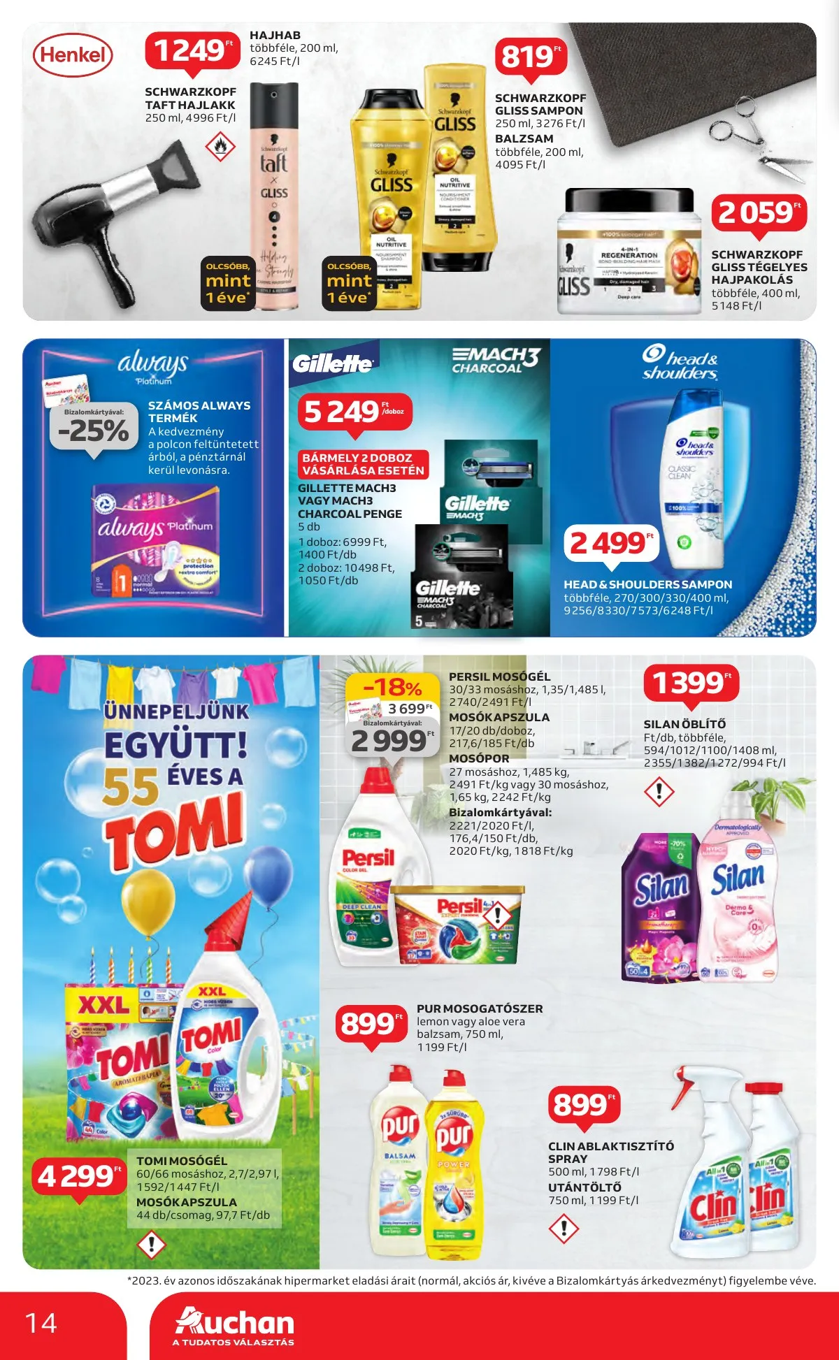 Auchan akciós újság Hipermarket ismert markak 09.19–10.02 – 14. oldal