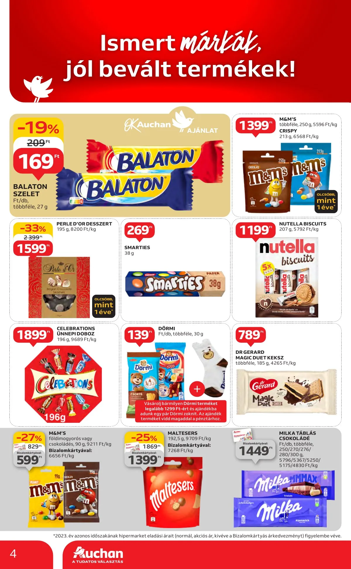 Auchan akciós újság Hipermarket ismert markak 09.19–10.02 – 4. oldal