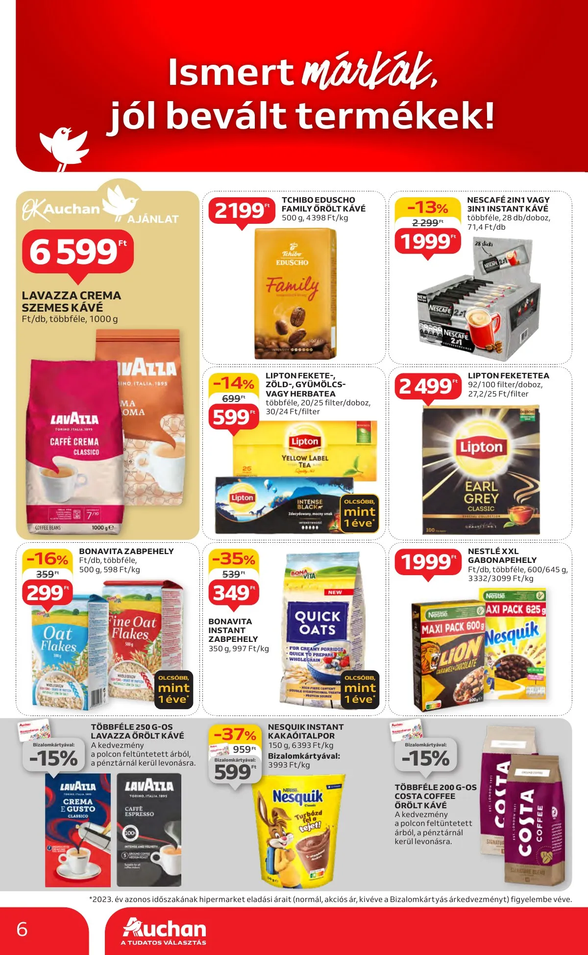 Auchan akciós újság Hipermarket ismert markak 09.19–10.02 – 6. oldal