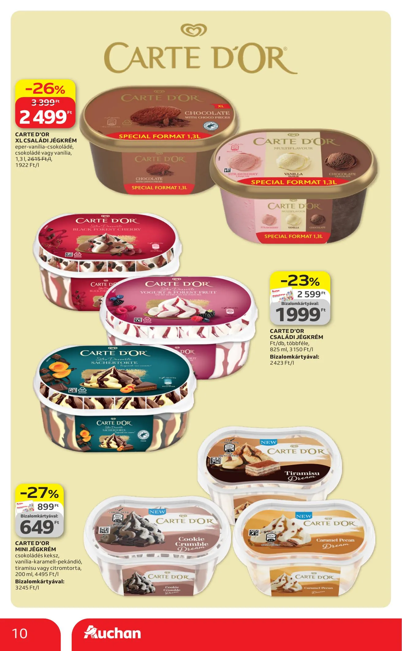 Auchan akciós újság Hipermarket Jegkrem 04.23–05.20 – 10. oldal