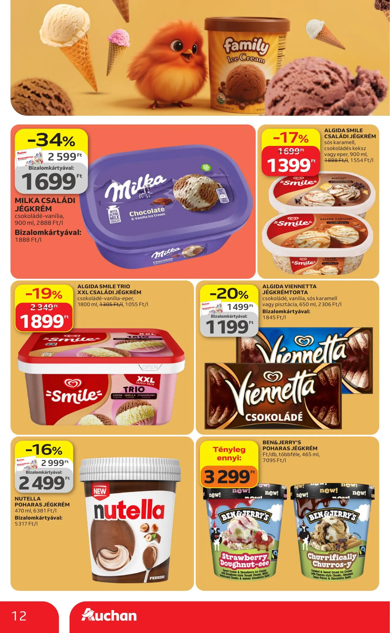 Auchan akciós újság Hipermarket Jegkrem 04.23–05.20 – 12. oldal