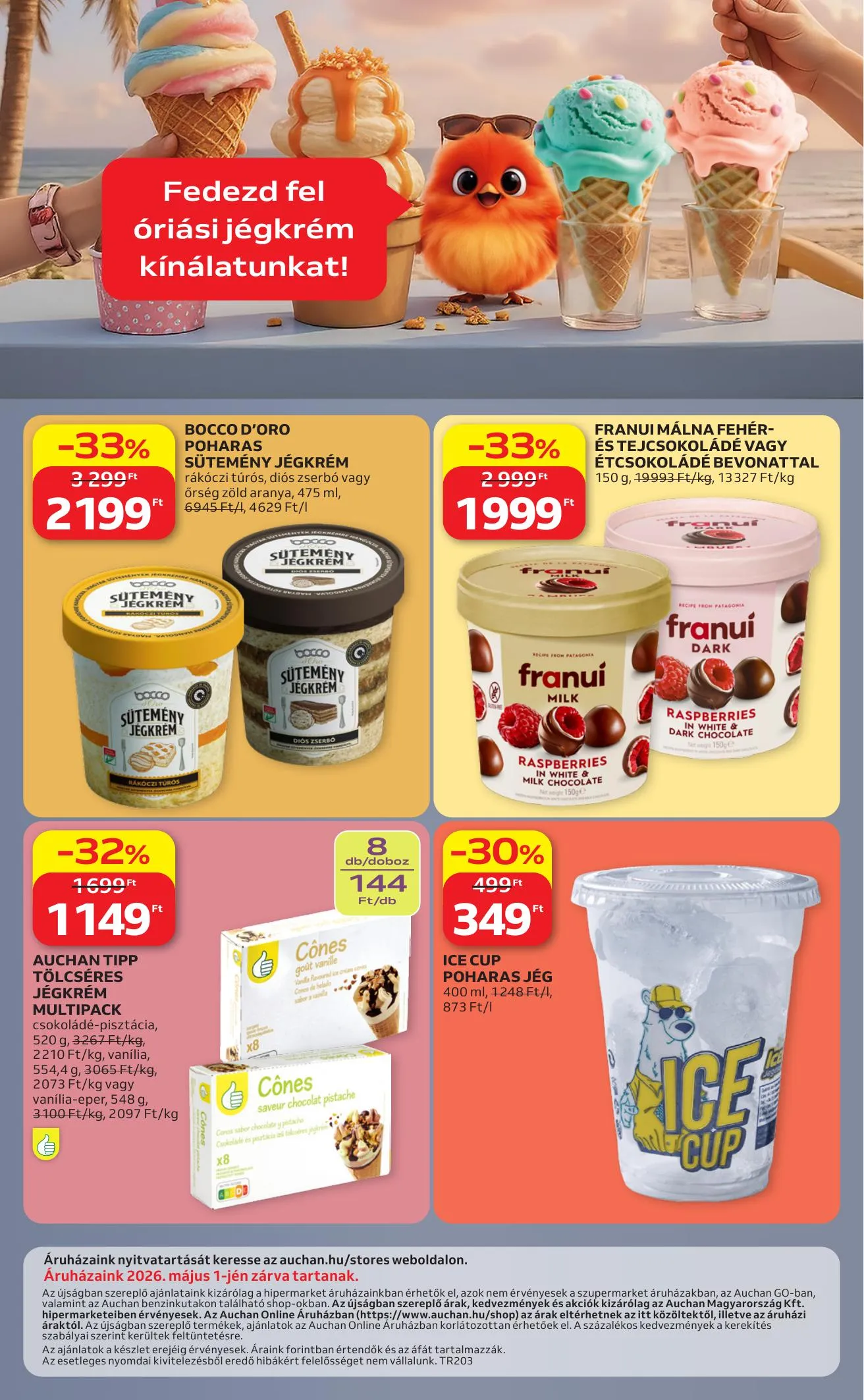 Auchan akciós újság Hipermarket Jegkrem 04.23–05.20 – 16. oldal