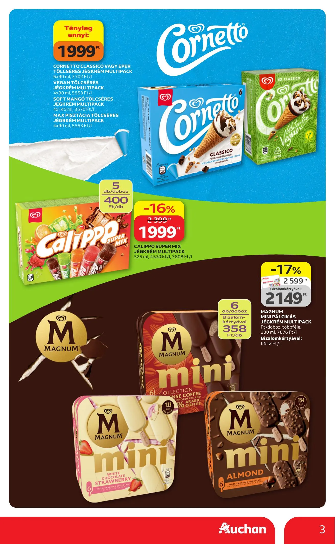 Auchan akciós újság Hipermarket Jegkrem 04.23–05.20 – 3. oldal