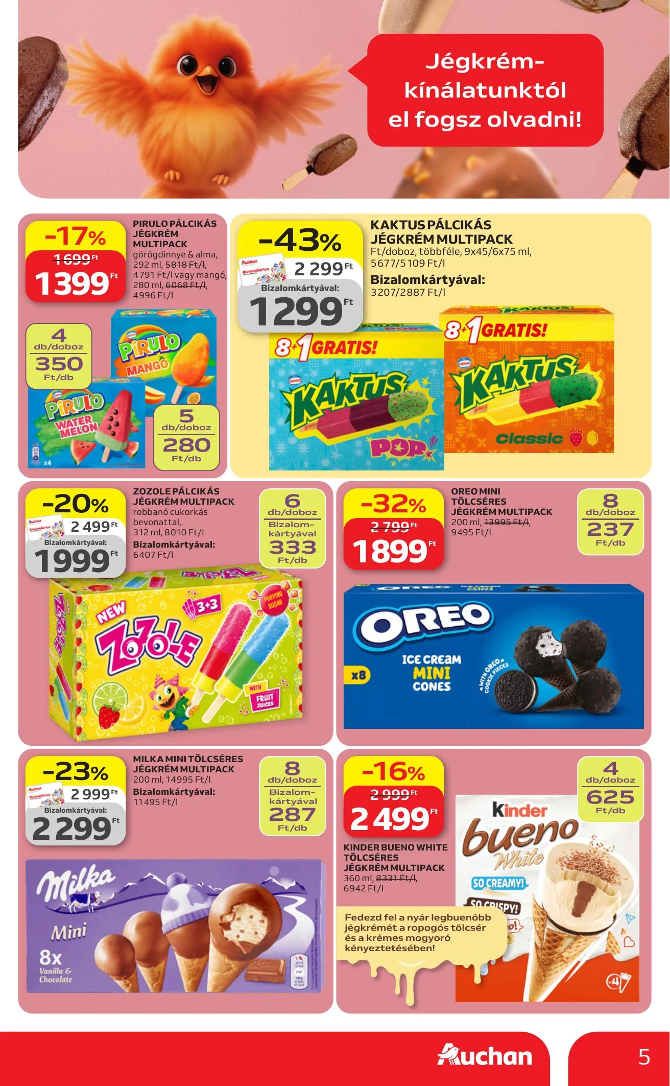 Auchan akciós újság Hipermarket Jegkrem 04.23–05.20 – 5. oldal