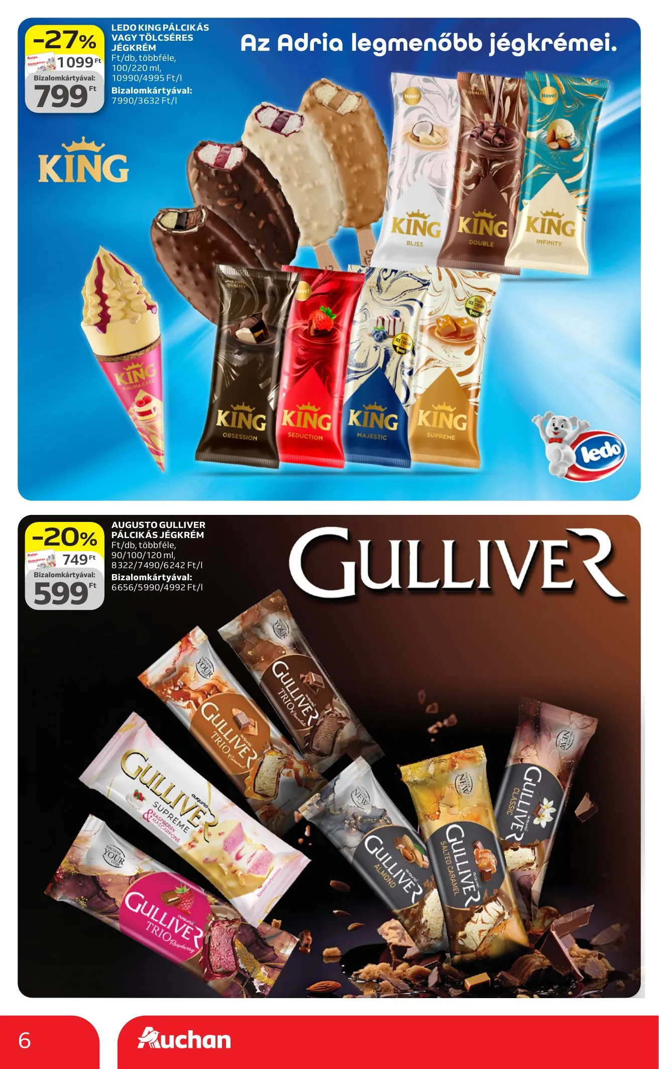 Auchan akciós újság Hipermarket Jegkrem 04.23–05.20 – 6. oldal