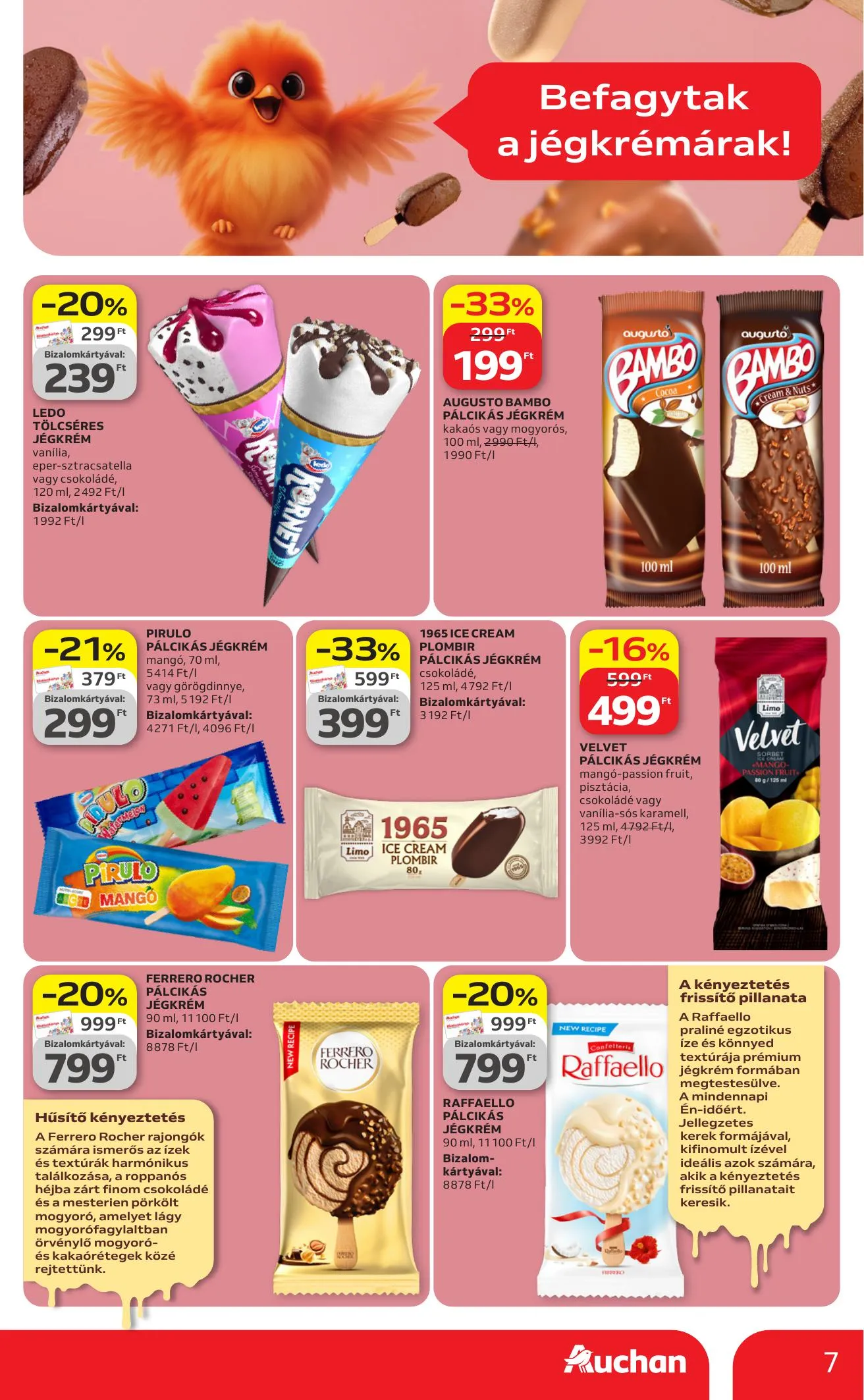 Auchan akciós újság Hipermarket Jegkrem 04.23–05.20 – 7. oldal