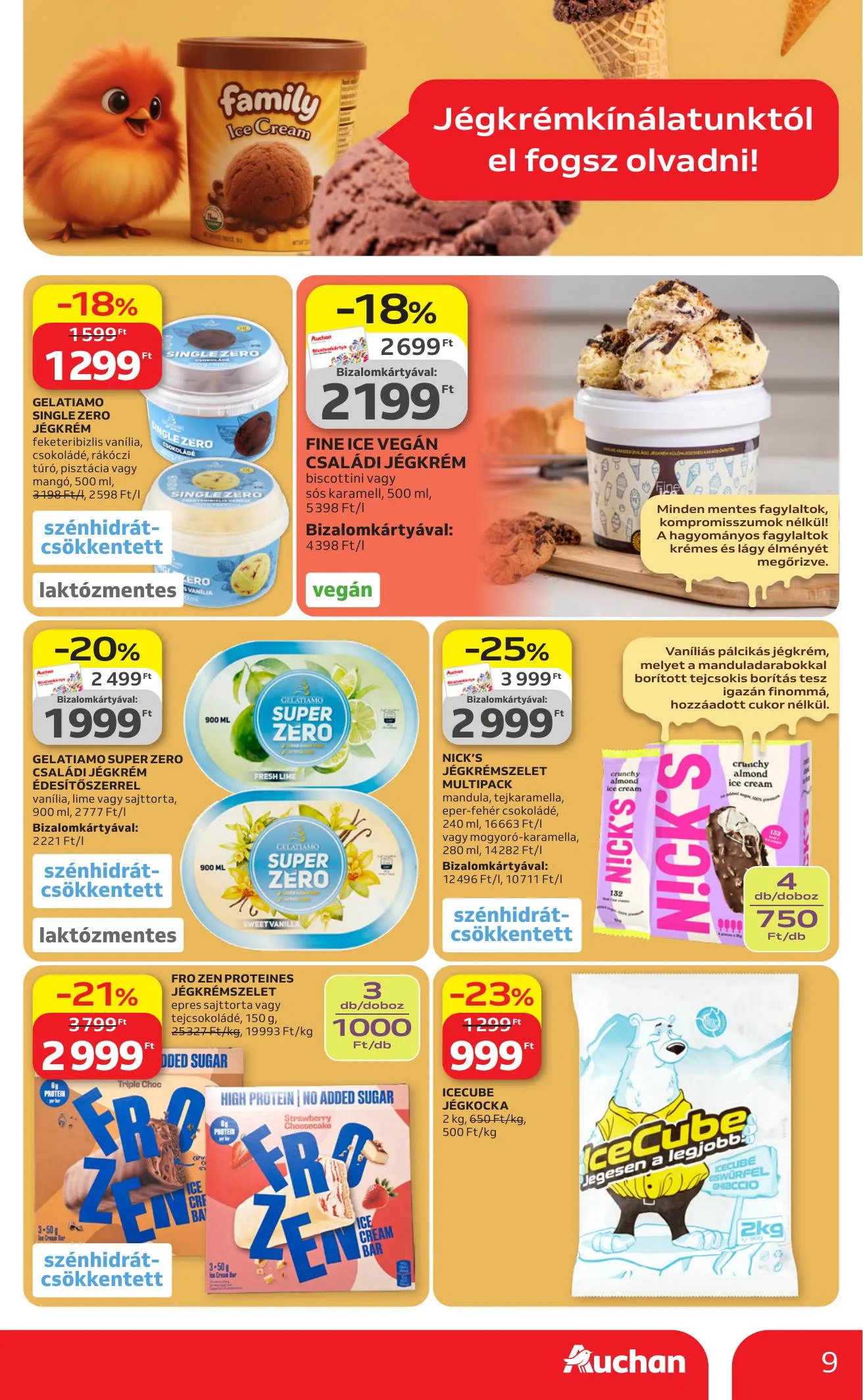 Auchan akciós újság Hipermarket Jegkrem 04.23–05.20 – 9. oldal