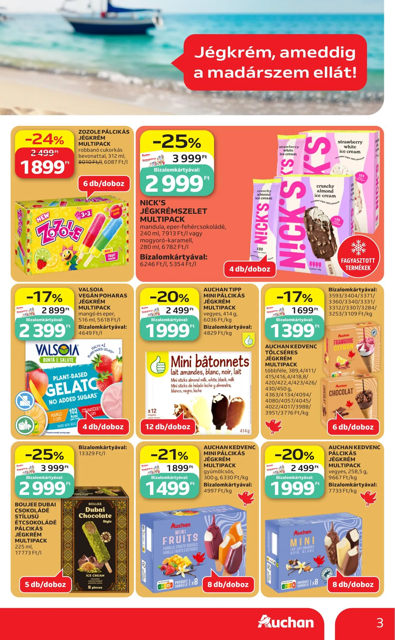 Auchan akciós újság Hipermarket Jegkrem 06.18–06.24 – 3. oldal