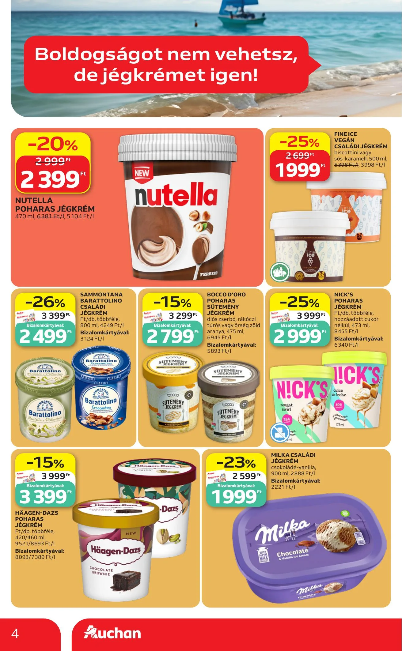 Auchan akciós újság Hipermarket Jegkrem 06.18–06.24 – 4. oldal