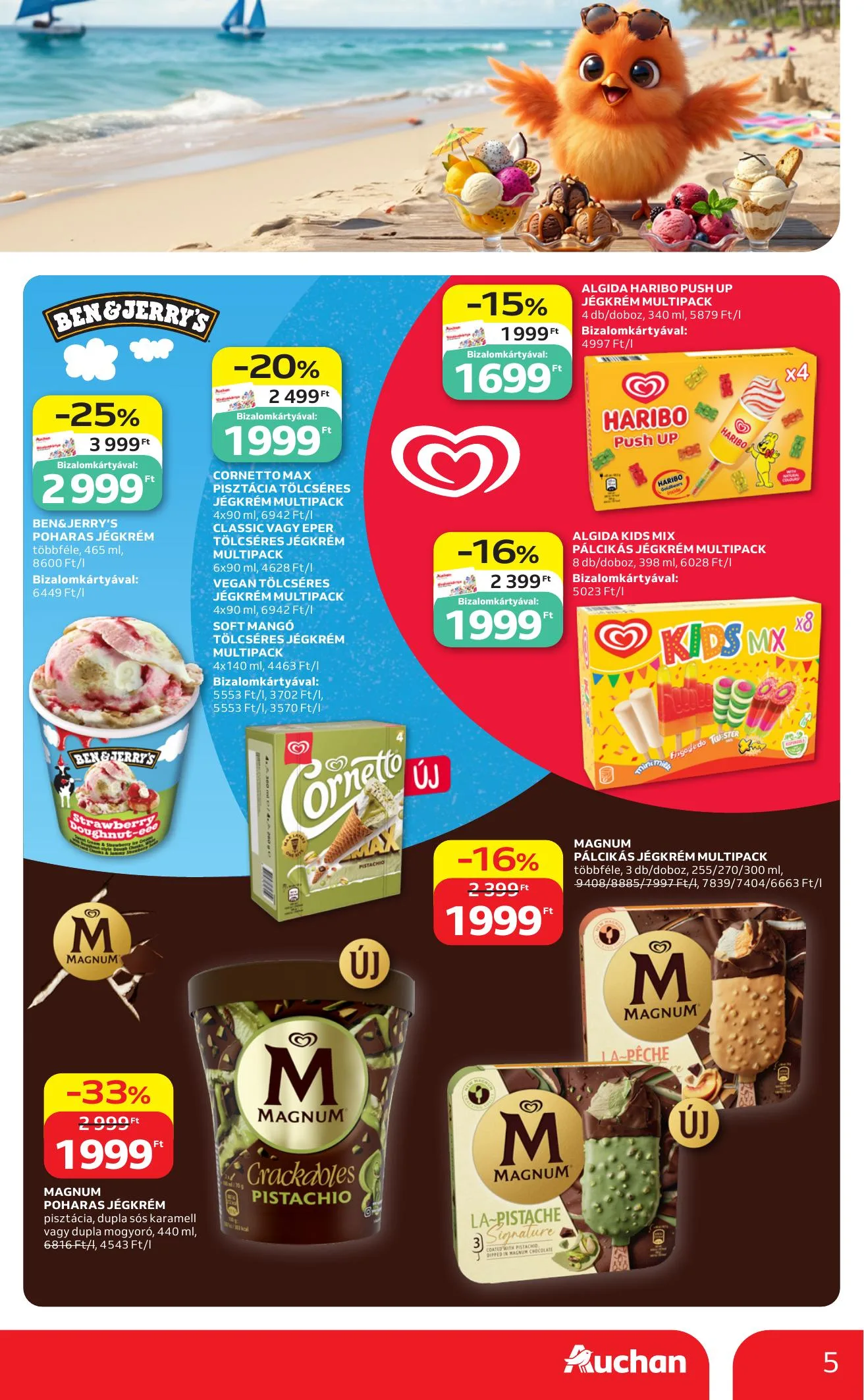 Auchan akciós újság Hipermarket Jegkrem 06.18–06.24 – 5. oldal