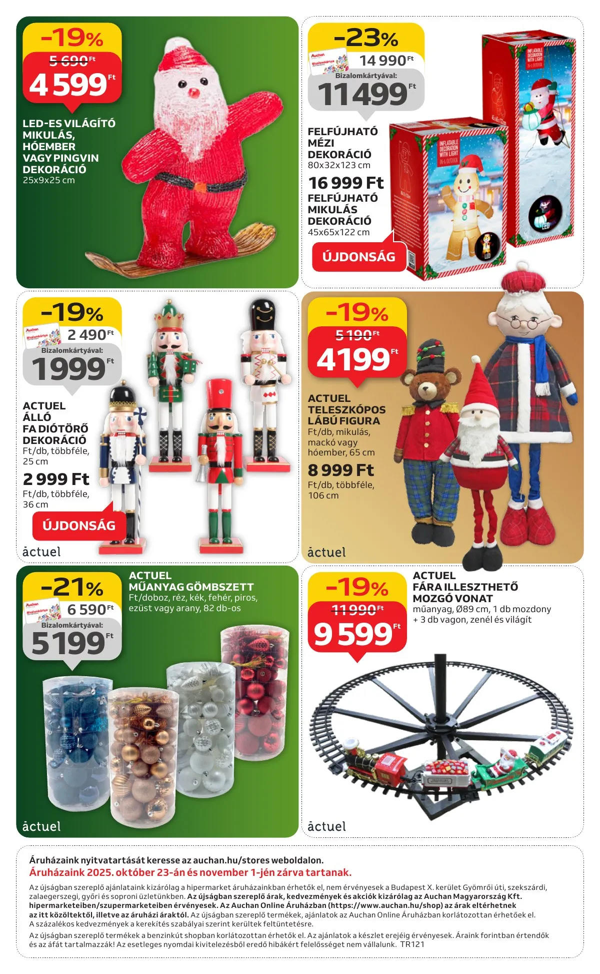 Auchan akciós újság Hipermarket karácsonyi dekoracio 10.16–11.26 – 12. oldal